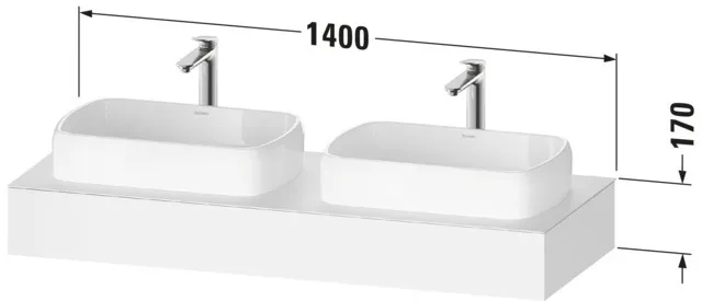 Duravit Konsole „Qatego“ in Graphit Matt