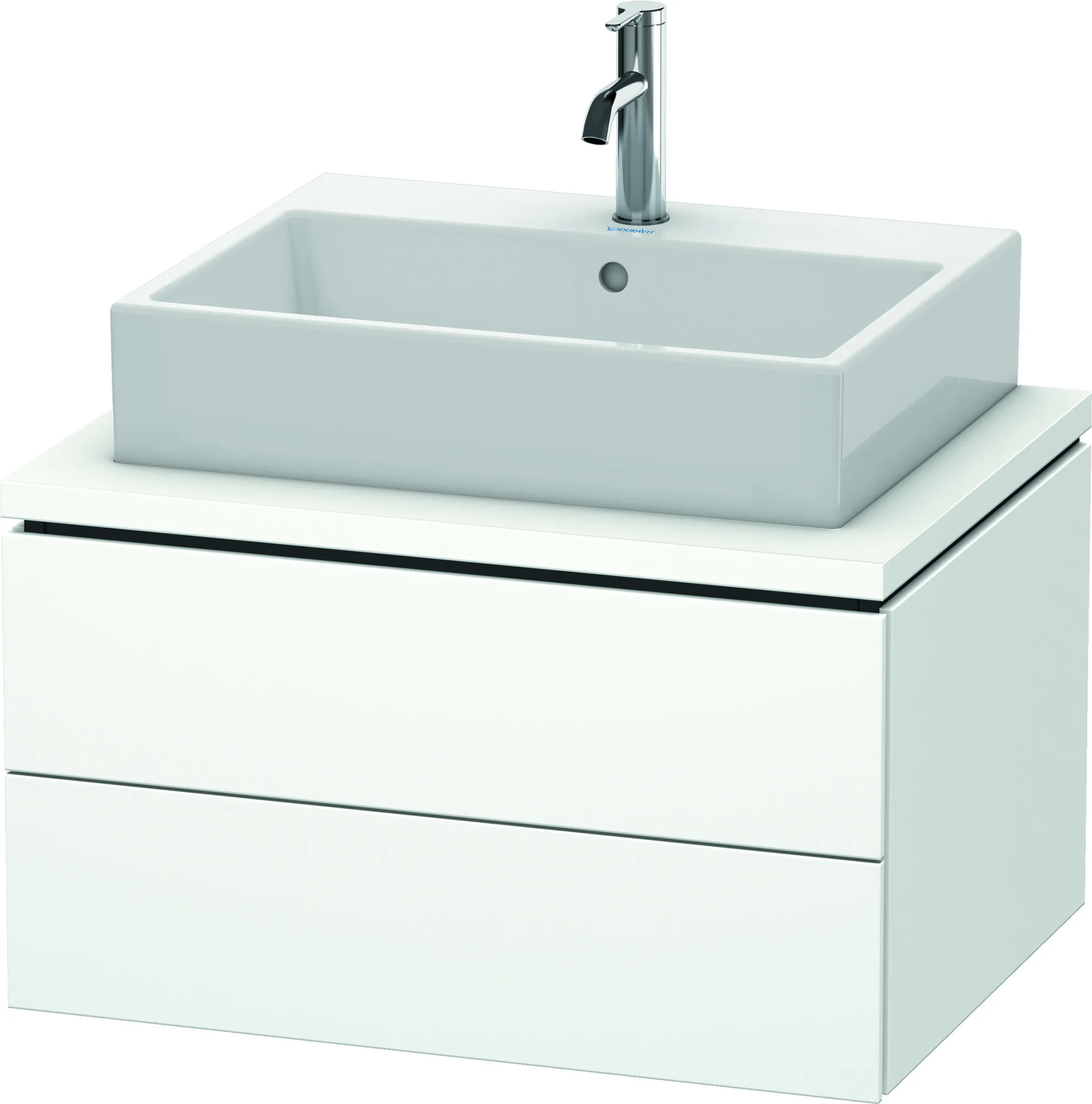 Duravit Waschtischunterschrank wandhängend „L-Cube“ 72 × 40 × 54,7 cm Weiß Matt Duravit Waschtischunterschrank wandhängend „L-Cube“ 72 × 40 × 54,7 cm Weiß Matt