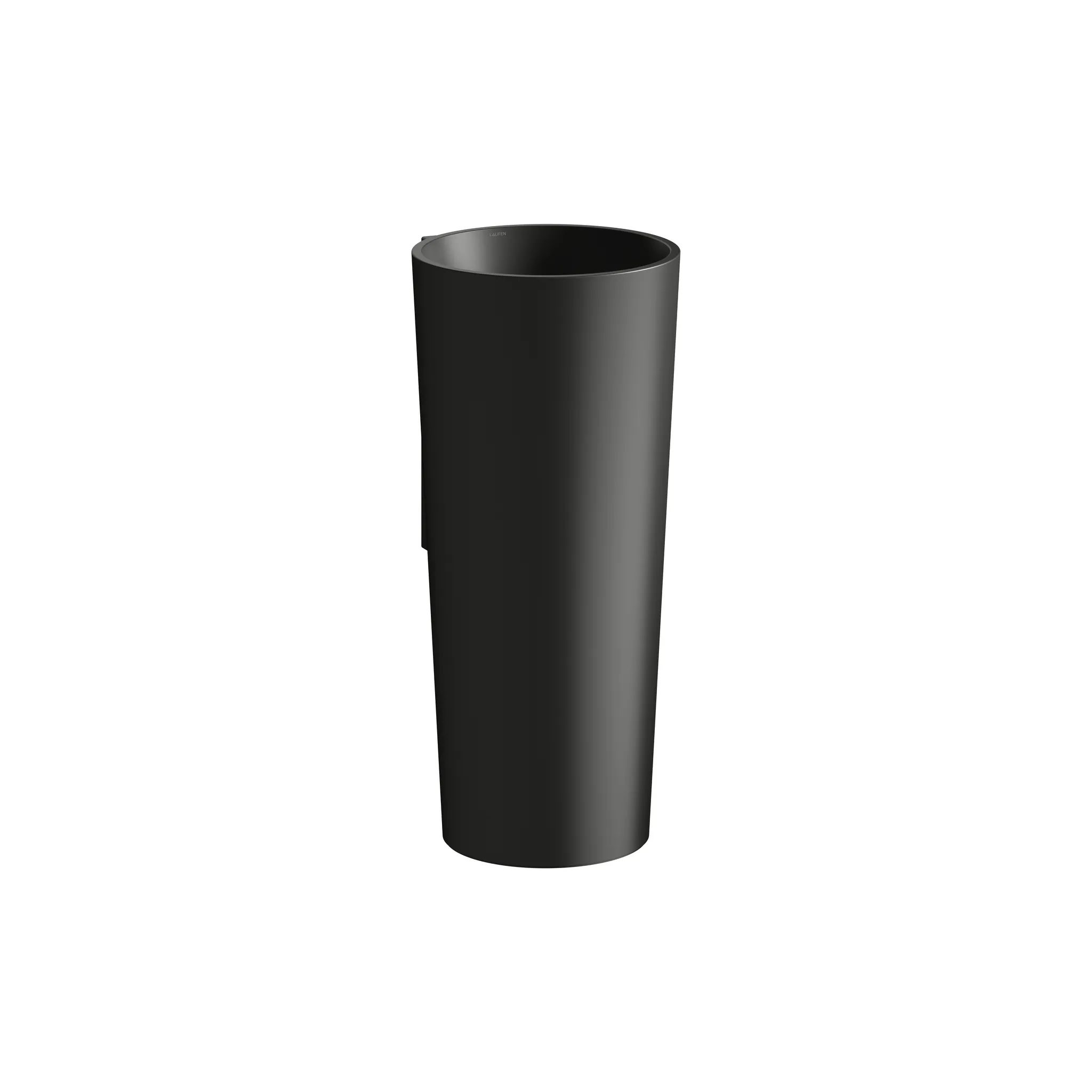 Laufen Waschtisch SCOPIO bodenstehend rund mit Armaturenbank 400 x 500 x 900 mm in Schwarz matt