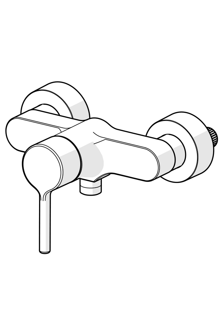 Einhand-Duscharmatur „Vantis“ in Matt-Schwarz Einhand-Duscharmatur „Vantis“ in Matt-Schwarz