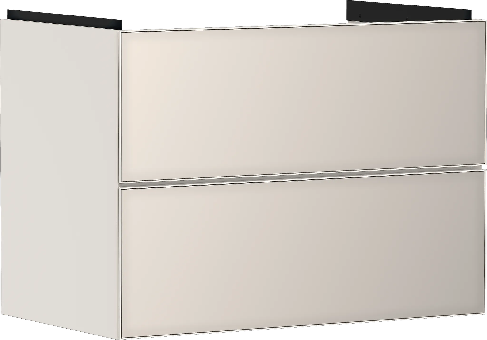 Xevolos E Waschtischunterschrank Sandbeige Matt 780/475 mit 2 Schubkästen für Waschtisch Bronze Struktur