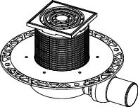 Drainpoint S 110 Boden-Ablaufset, waagerecht, superflach mit Seal System Universalflansch