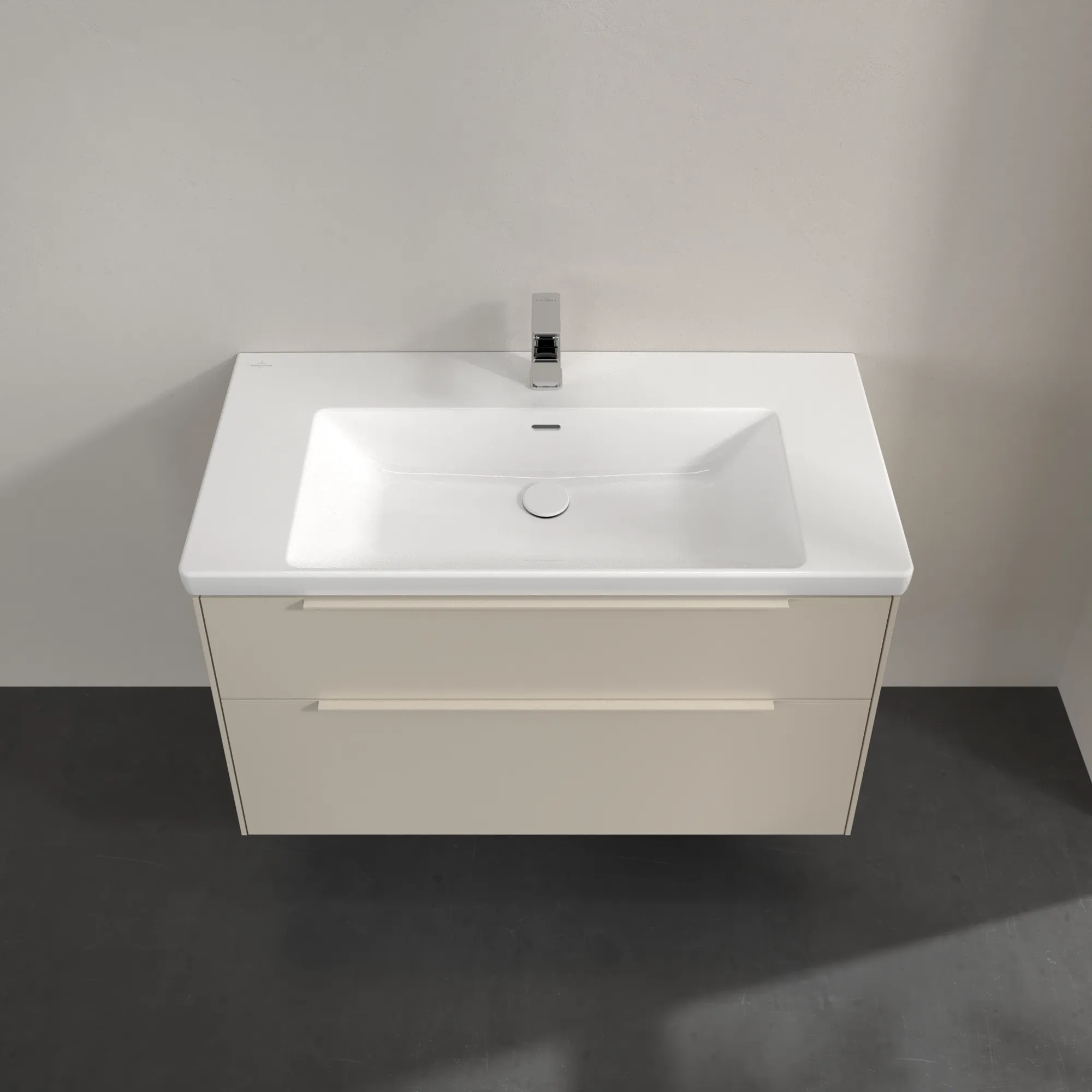 Villeroy & Boch Waschtischunterschrank „Subway 3.0“ für Schrankwaschtisch 973 × 576 × 478 mm Cashmere Grey, für Becken mittig