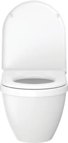 Wand-Tiefspül-WC Compact „Starck 3“ 36,5 × 35,5 × 48 cm, Befestigung sichtbar, mit Spülrand, Abgang waagerecht