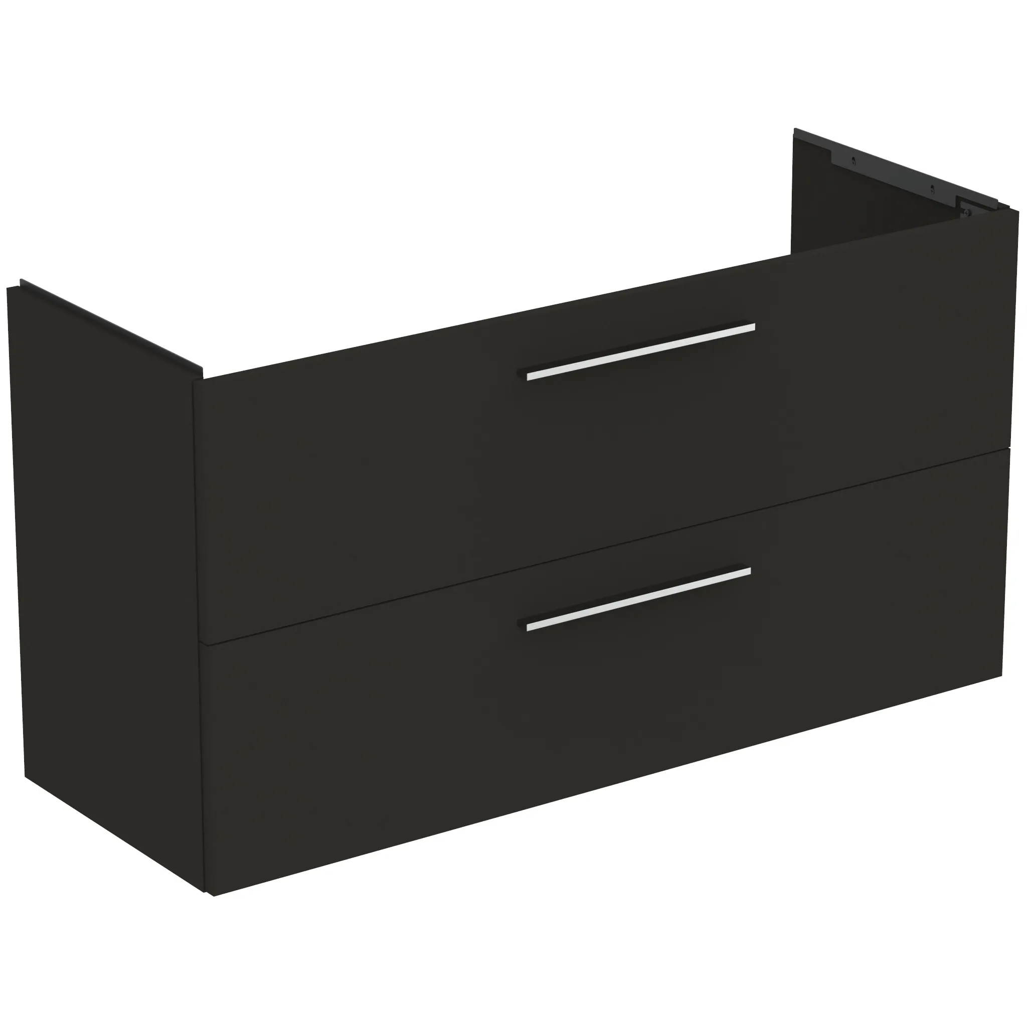 Ideal Standard i.life A Möbelwaschtischunterschrank, Carbongrau matt, 1200x440x630 mm, 2 Auszüge mit Softclose-Mechanismus Ideal Standard i.life A Möbelwaschtischunterschrank, Carbongrau matt, 1200x440x630 mm, 2 Auszüge mit Softclose-Mechanismus