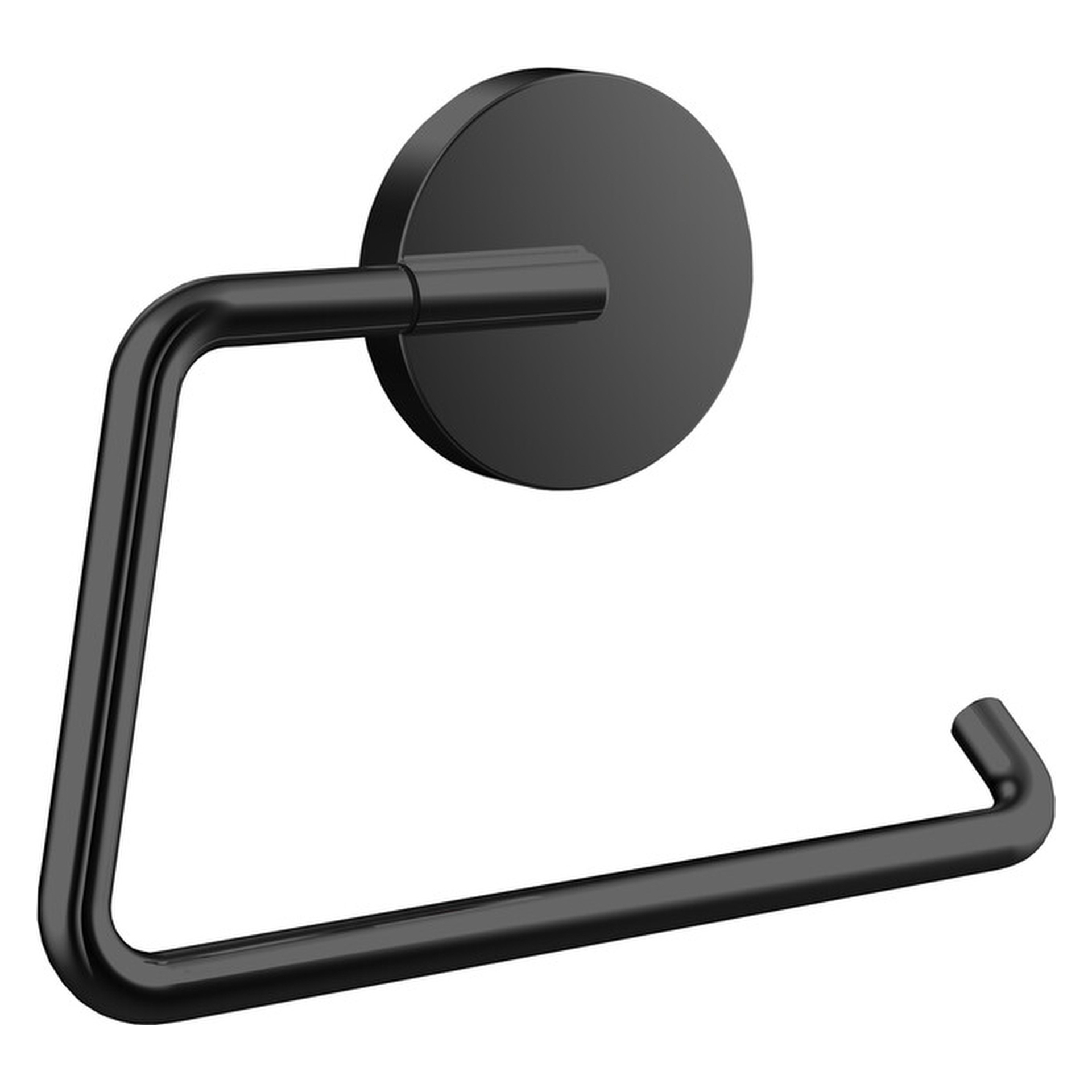 emco Toilettenpapierhalter ohne Deckel „round“ 2,3 × 10,3 cm in schwarz, Befestigung verdeckt