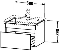 Duravit Waschtischunterschrank wandhängend „DuraStyle“ 58 × 39,8 × 44,8 cm Duravit Waschtischunterschrank wandhängend „DuraStyle“ 58 × 39,8 × 44,8 cm