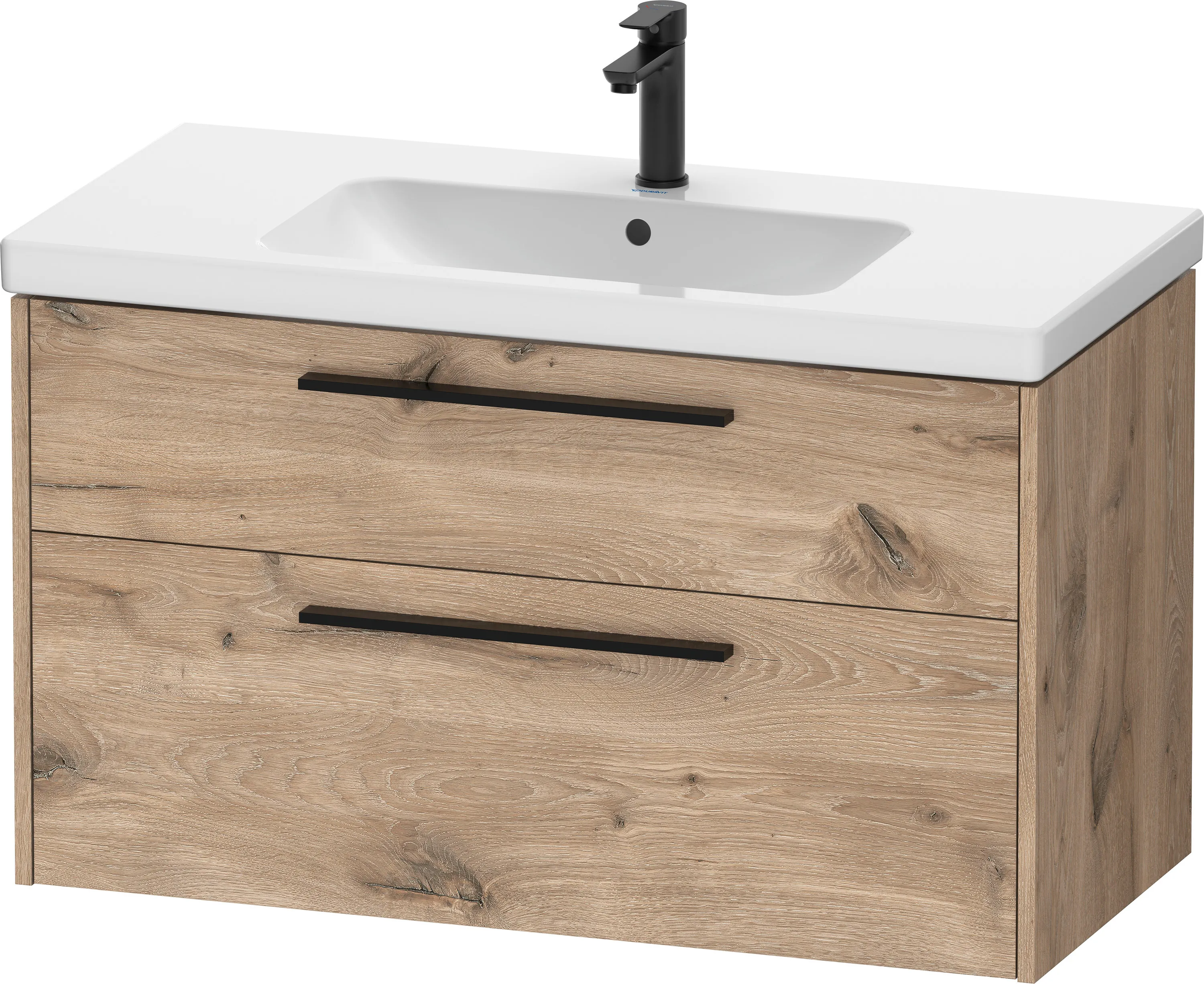 Duravit Waschtischunterschrank Wandhängend „D-Code“ 98,4 × 55,5 × 46 cm in Eiche Marmoriert
