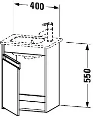 Duravit Waschtischunterschrank wandhängend „Ketho“ 40 × 55 × 28,5 cm in Betongrau Matt