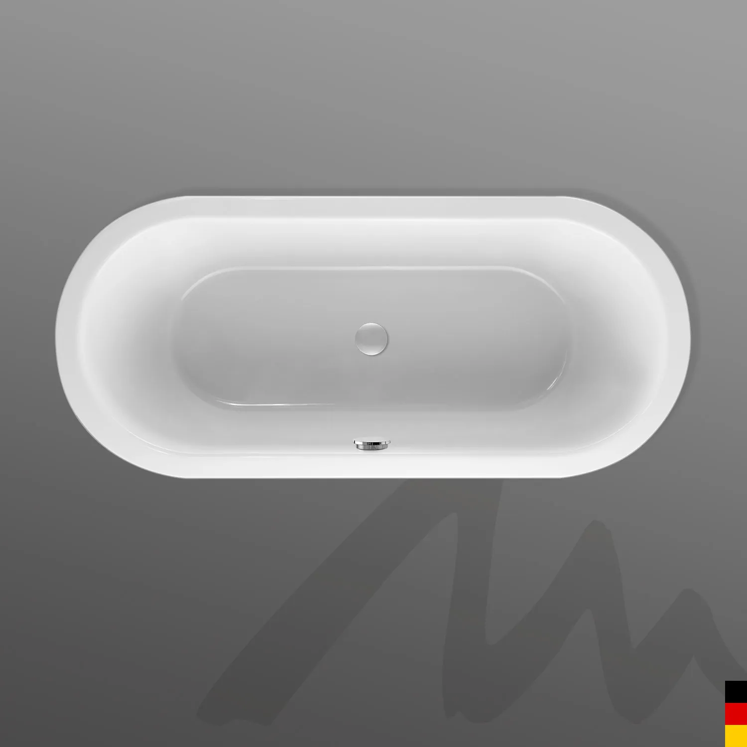 Mauersberger Acryl-Badewanne crispa 185⁄95 duo, weiß