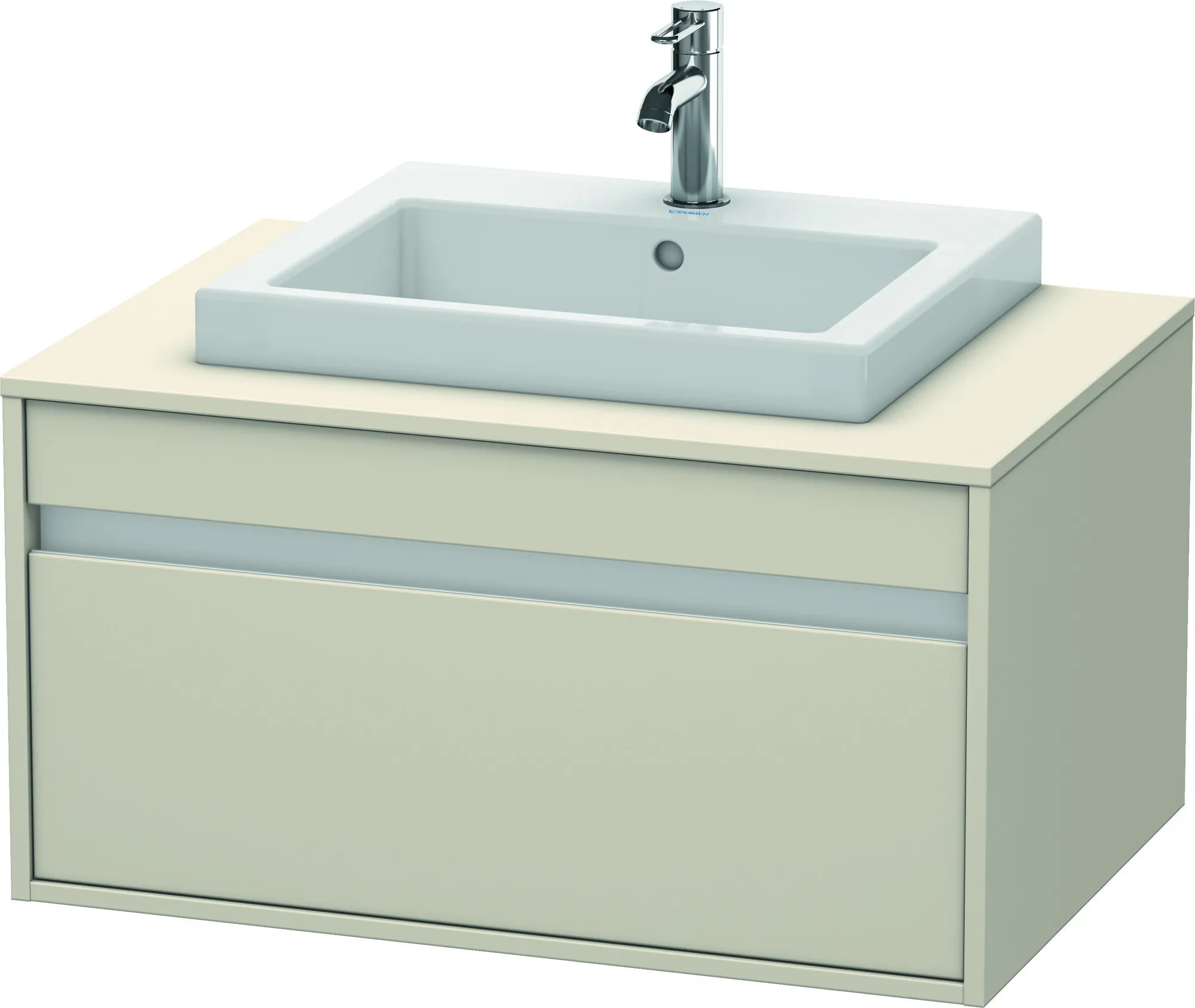 Duravit Waschtischunterschrank wandhängend „Ketho“ 80 × 42,6 × 55 cm Taupe Matt