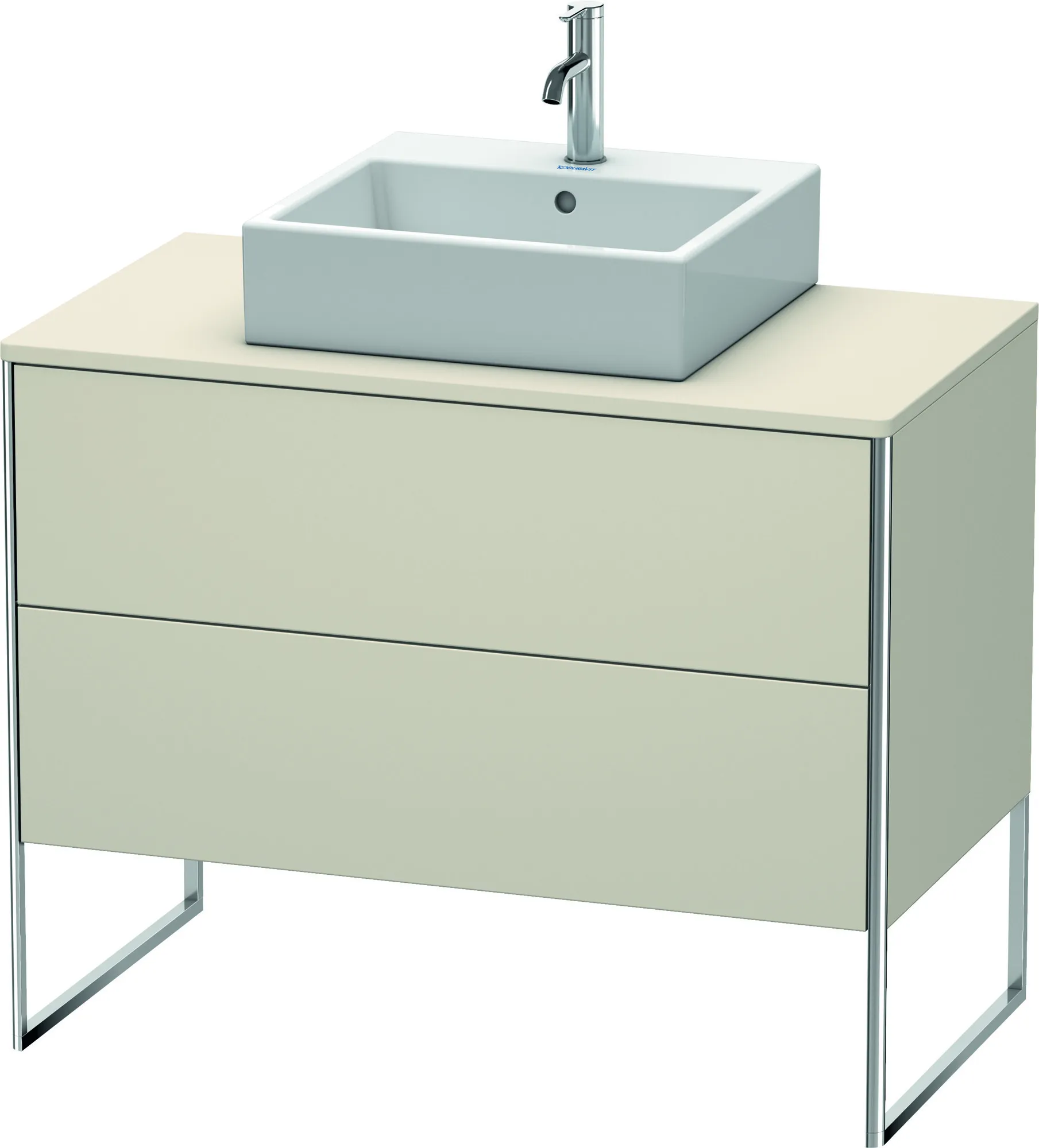 Duravit Waschtischunterschrank bodenstehend „XSquare“ 100 × 77,8 × 54,8 cm Taupe Matt Duravit Waschtischunterschrank bodenstehend „XSquare“ 100 × 77,8 × 54,8 cm Taupe Matt