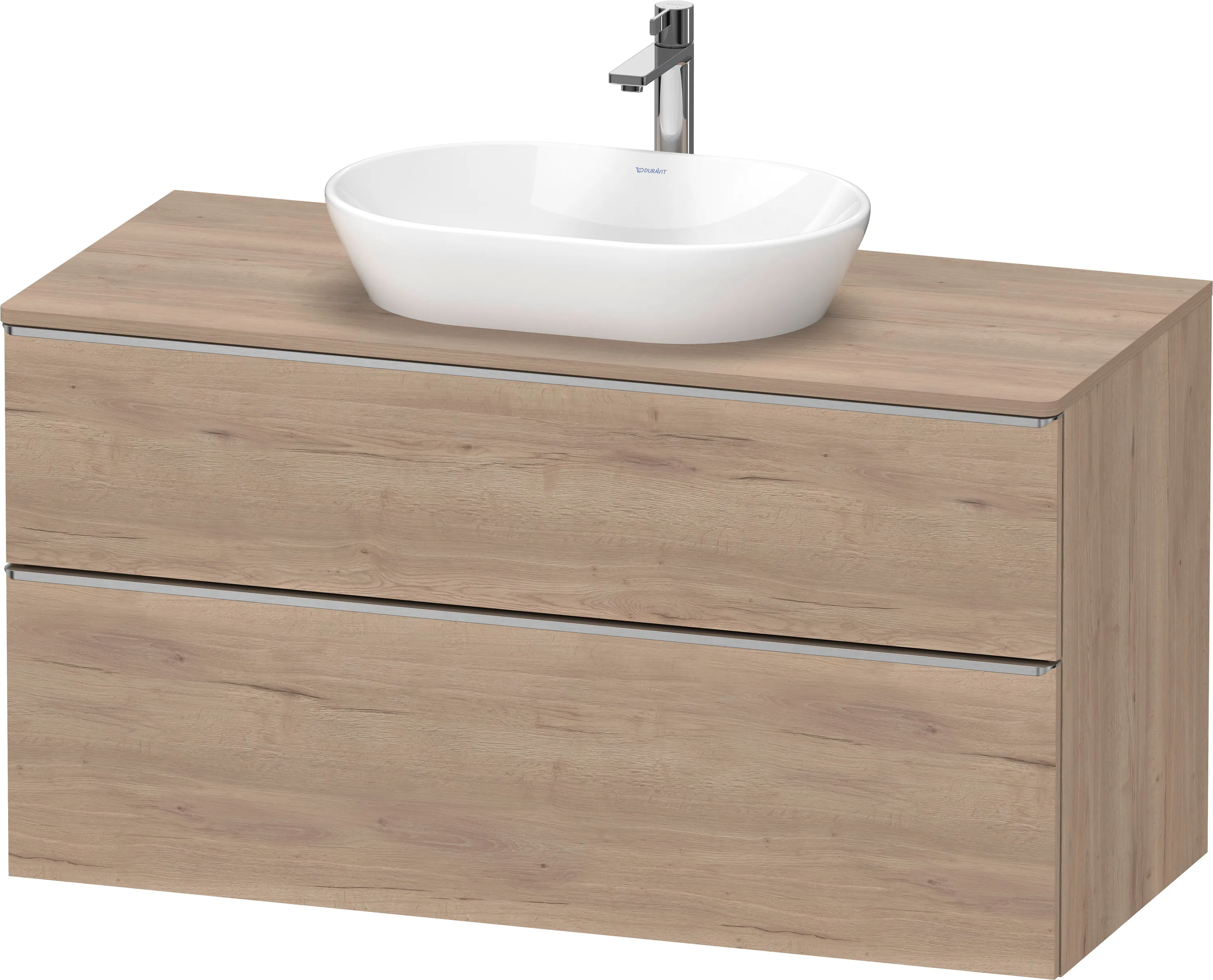 Duravit Waschtischunterschrank wandhängend „D-Neo“ 120 × 66,4 × 55 cm Eiche Marmoriert