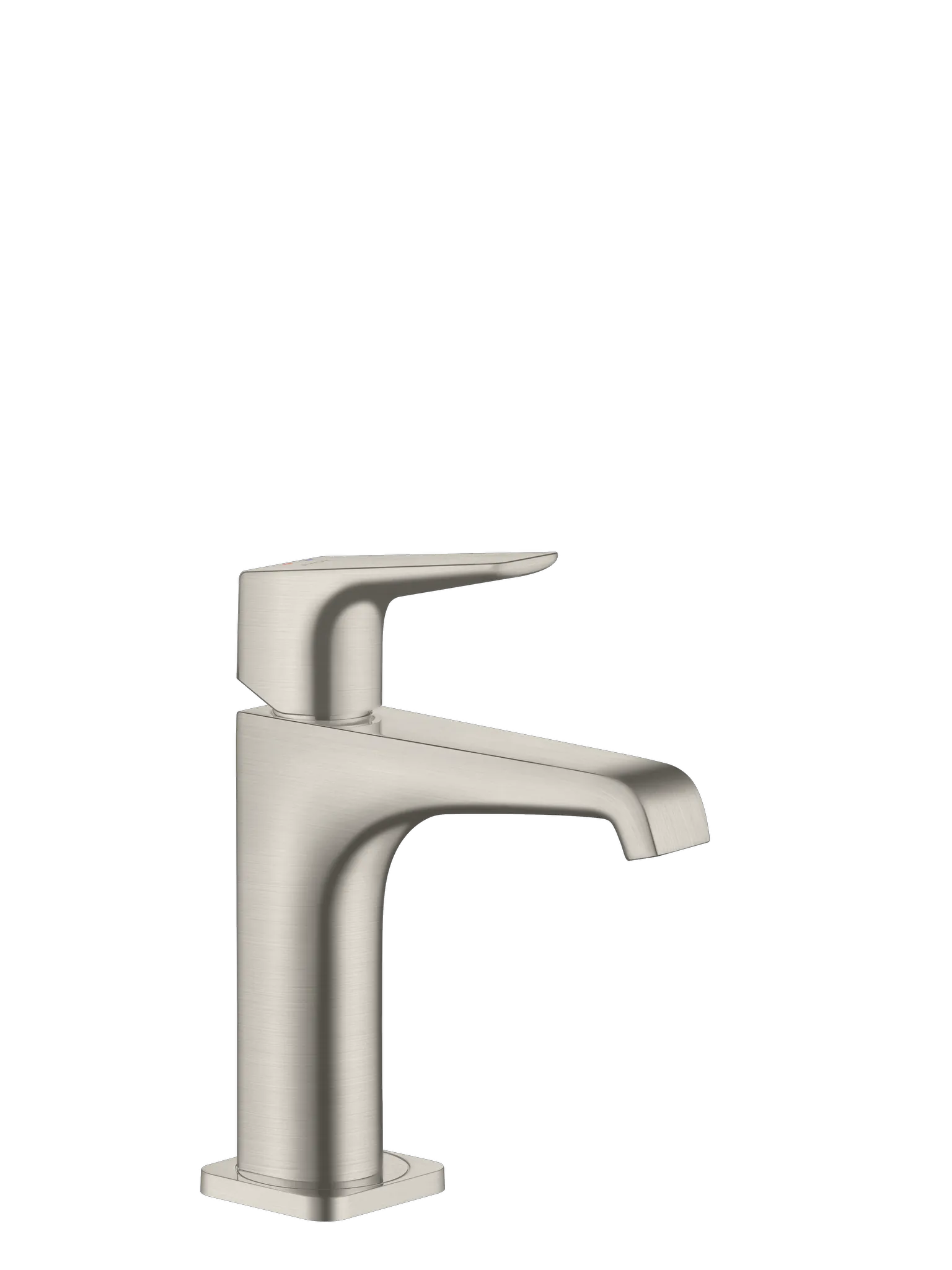 Hansgrohe AXOR Citterio E Einhebel-Waschtischmischer 130 mit Hebelgriff und Ablaufgarnitur, Edelstahl Optic