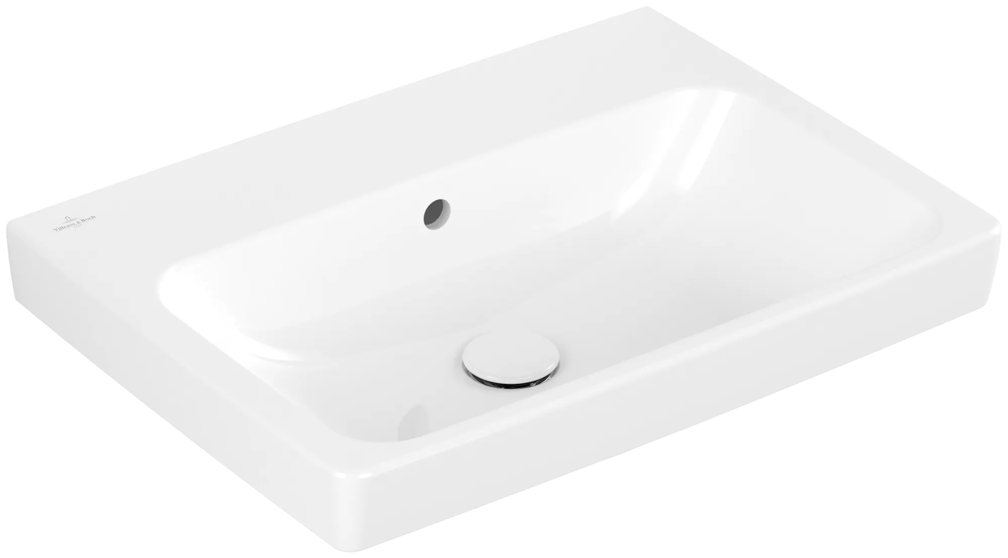 Villeroy & Boch Waschbecken „Architectura“ 600 × 445 × 165 mm, ohne Hahnlochbohrung, für Becken mittig in Weiß Alpin Villeroy & Boch Waschbecken „Architectura“ 600 × 445 × 165 mm, ohne Hahnlochbohrung, für Becken mittig in Weiß Alpin