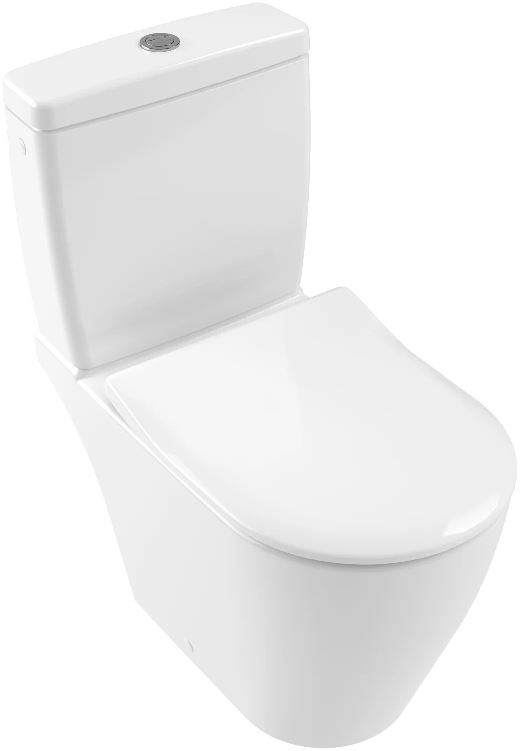 Villeroy & Boch Avento Tiefspül-WC spülrandlos 370x640x410mm Oval Weiß Alpin