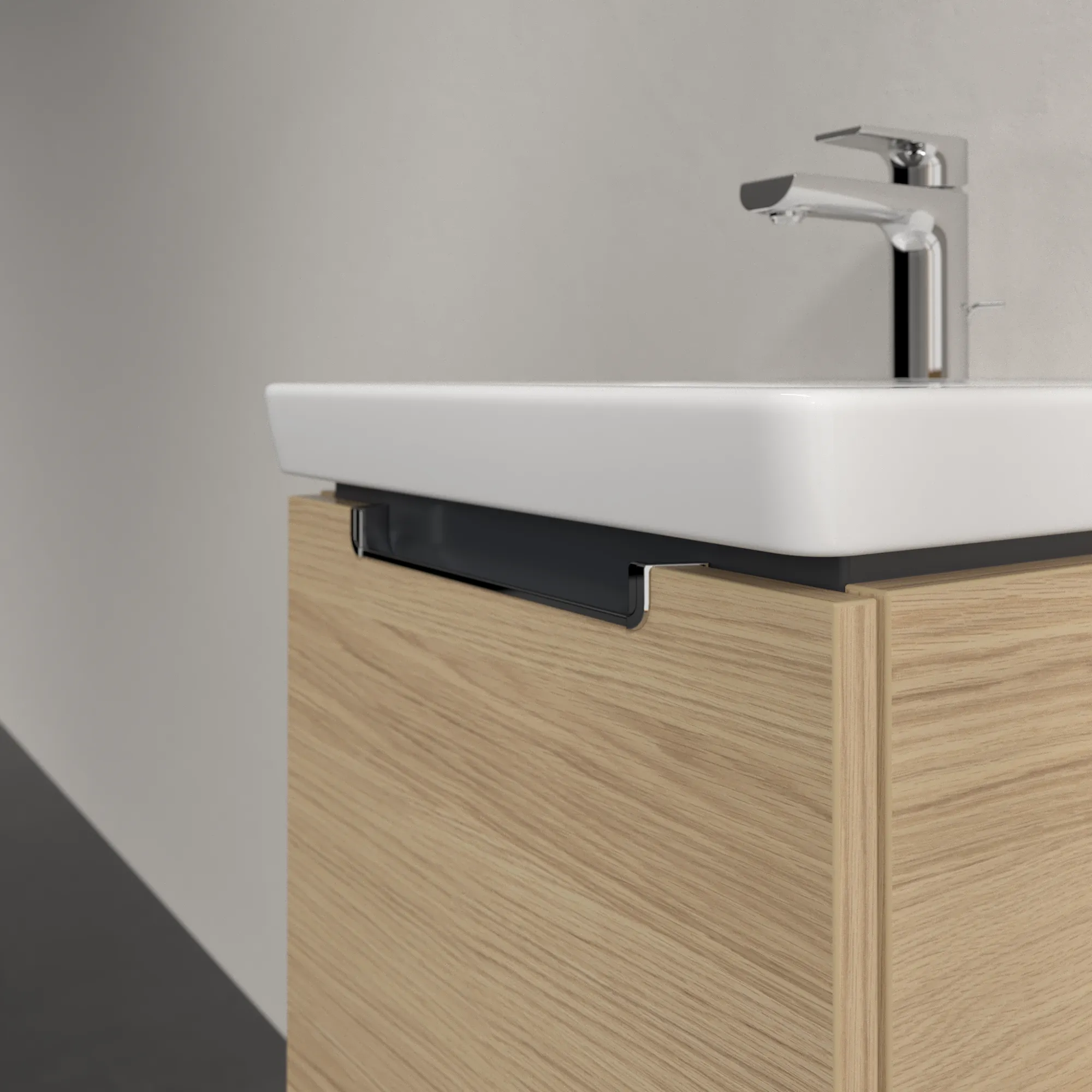 Villeroy & Boch Waschtischunterschrank „Subway 2.0“ 440 × 420 × 352 mm Nordic Oak, für Becken mittig, ohne Beleuchtung Villeroy & Boch Waschtischunterschrank „Subway 2.0“ 440 × 420 × 352 mm Nordic Oak, für Becken mittig, ohne Beleuchtung