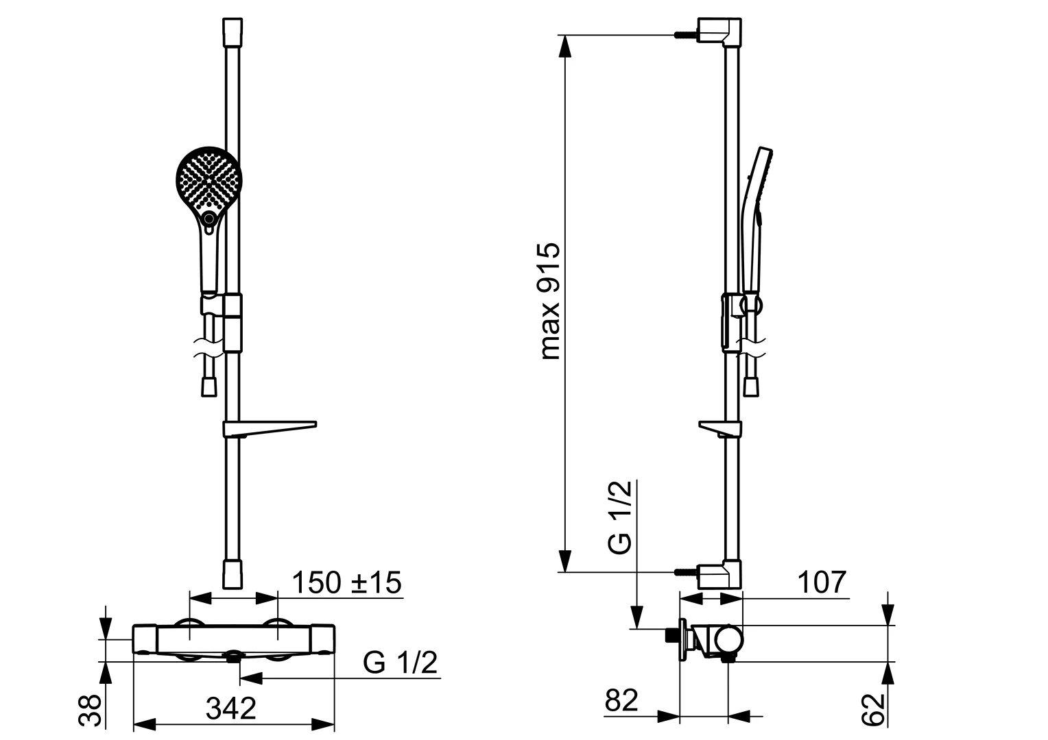 HansaOPTIMA Duscharmatur Hansaoptima 2023 Thermostat Chrom 9 l/min HansaOPTIMA Duscharmatur Hansaoptima 2023 Thermostat Chrom 9 l/min