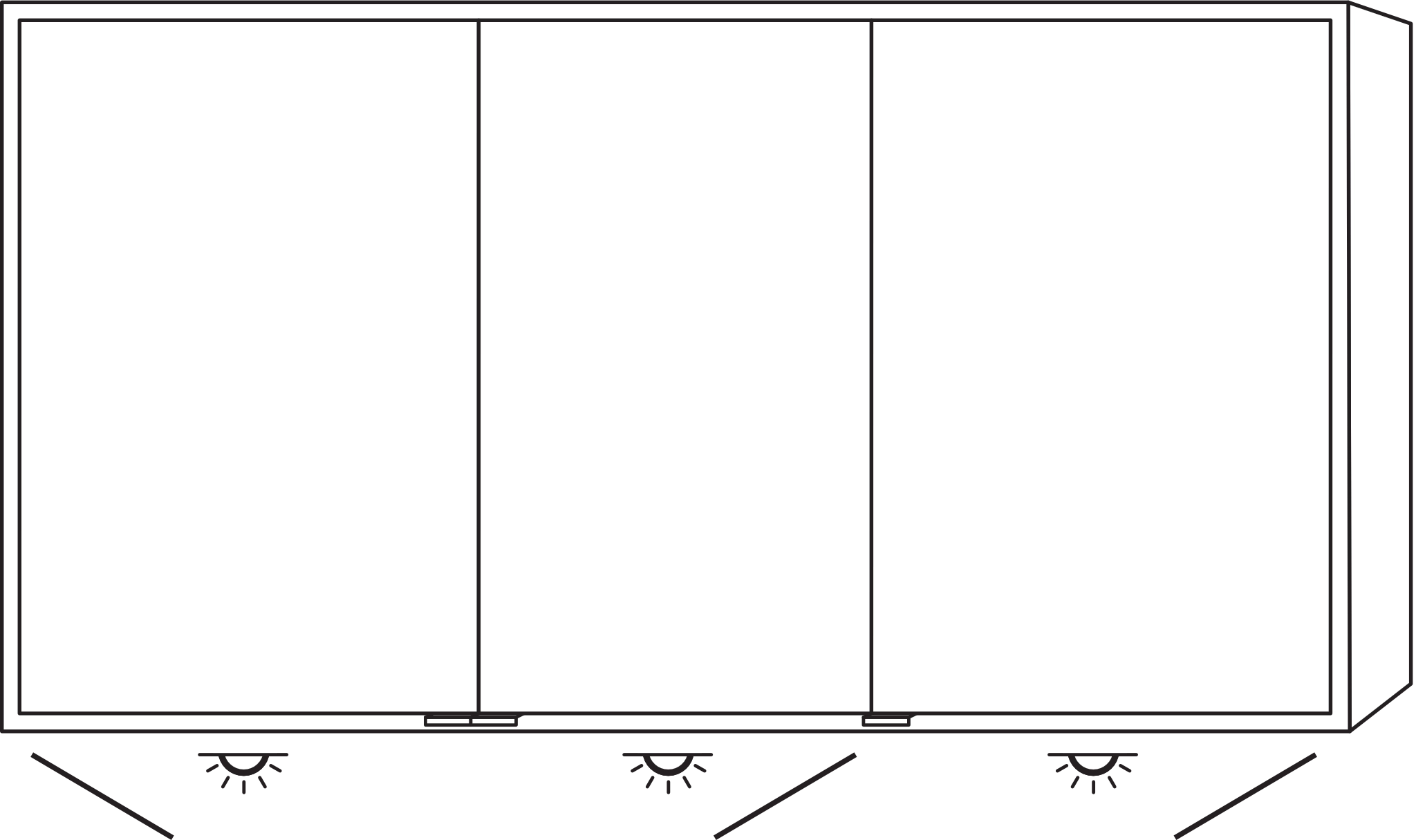 Sanipa Wandvorbau Spiegelschrank „Milo“ 1400 × 750 × 168 mm in Kaschmir (matt)