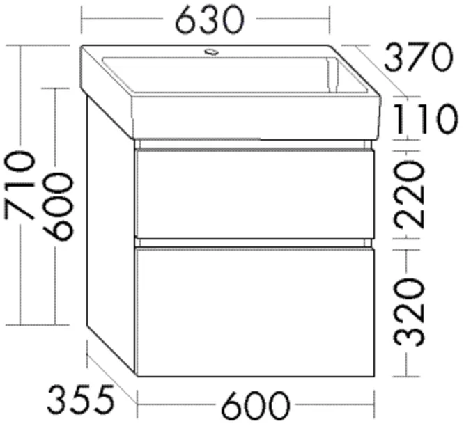 burgbad Waschtischunterschrank „Lin20“ in RAL-Farbe Hochglanz burgbad Waschtischunterschrank „Lin20“ in RAL-Farbe Hochglanz