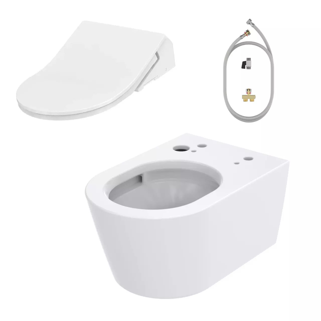 Toto Set Dusch-WC WASHLET® „RX“ mit WC und Anschlussschlauch