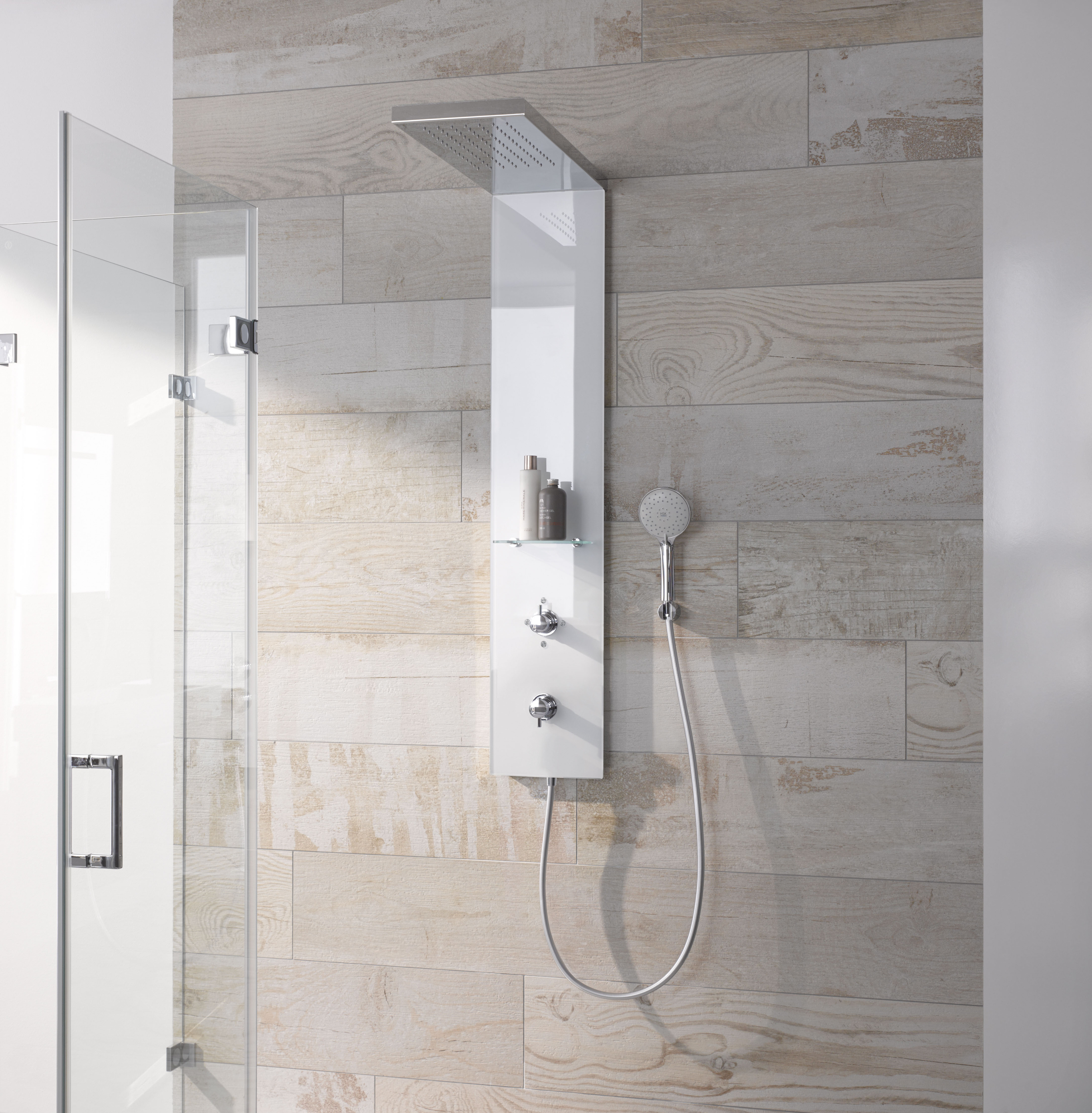 HSK Duschpaneel „Lavida Wall 2.0“ in weiß Glas: Weiß HSK Duschpaneel „Lavida Wall 2.0“ in weiß Glas: Weiß