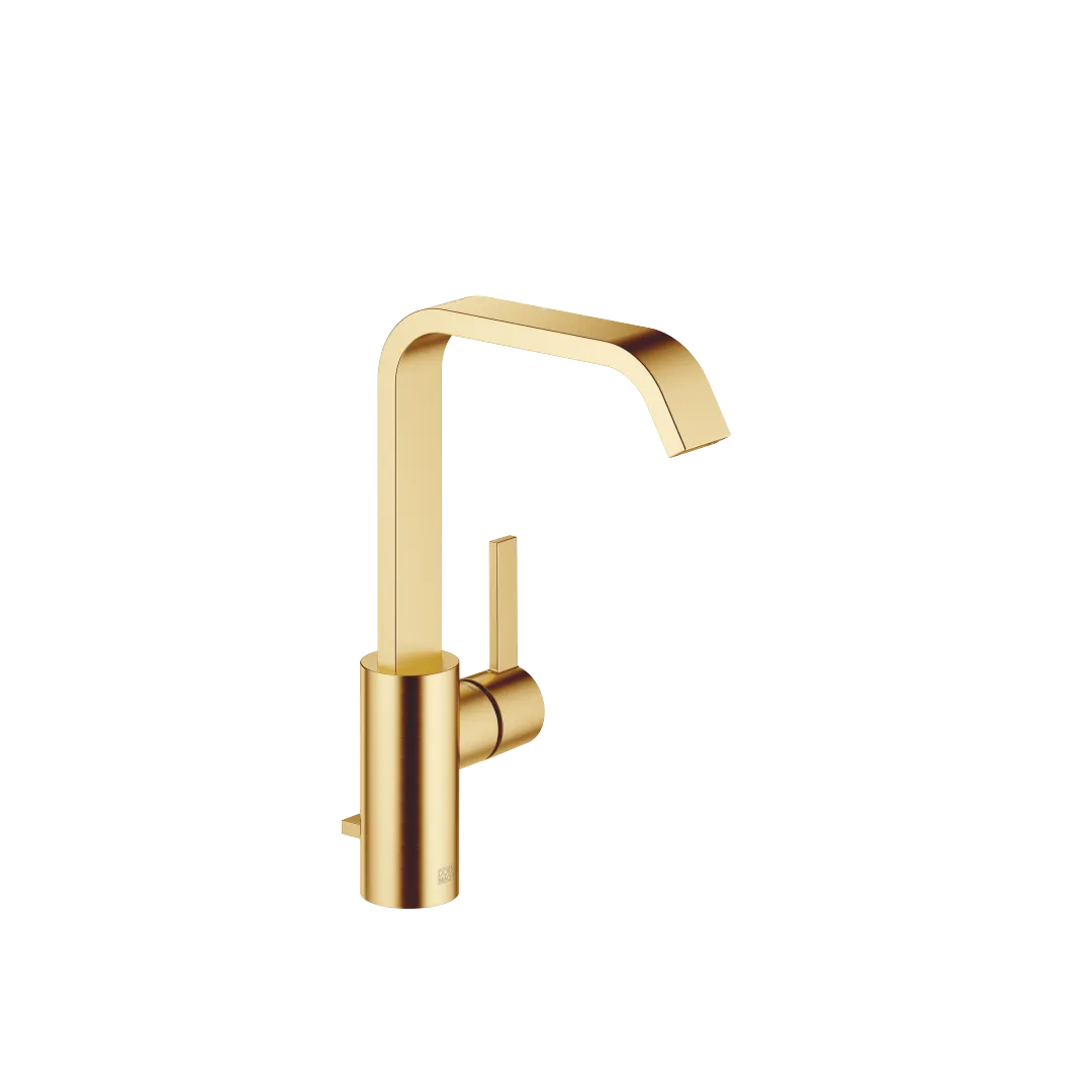 Dornbracht IMO Waschtisch-Einhandbatterie mit hohem Auslauf, Gold gebürstet PVD, Ausladung 170 mm, Armaturenhöhe 279 mm, Bohrungsdurchmesser 35 mm