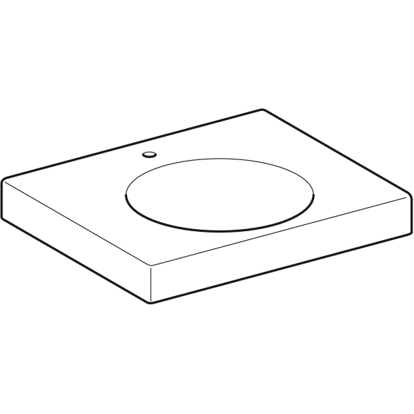 Wandwaschtisch mit Ablagefläche „Preciosa II“, rechteckig 60 × 50 cm Wandwaschtisch mit Ablagefläche „Preciosa II“, rechteckig 60 × 50 cm