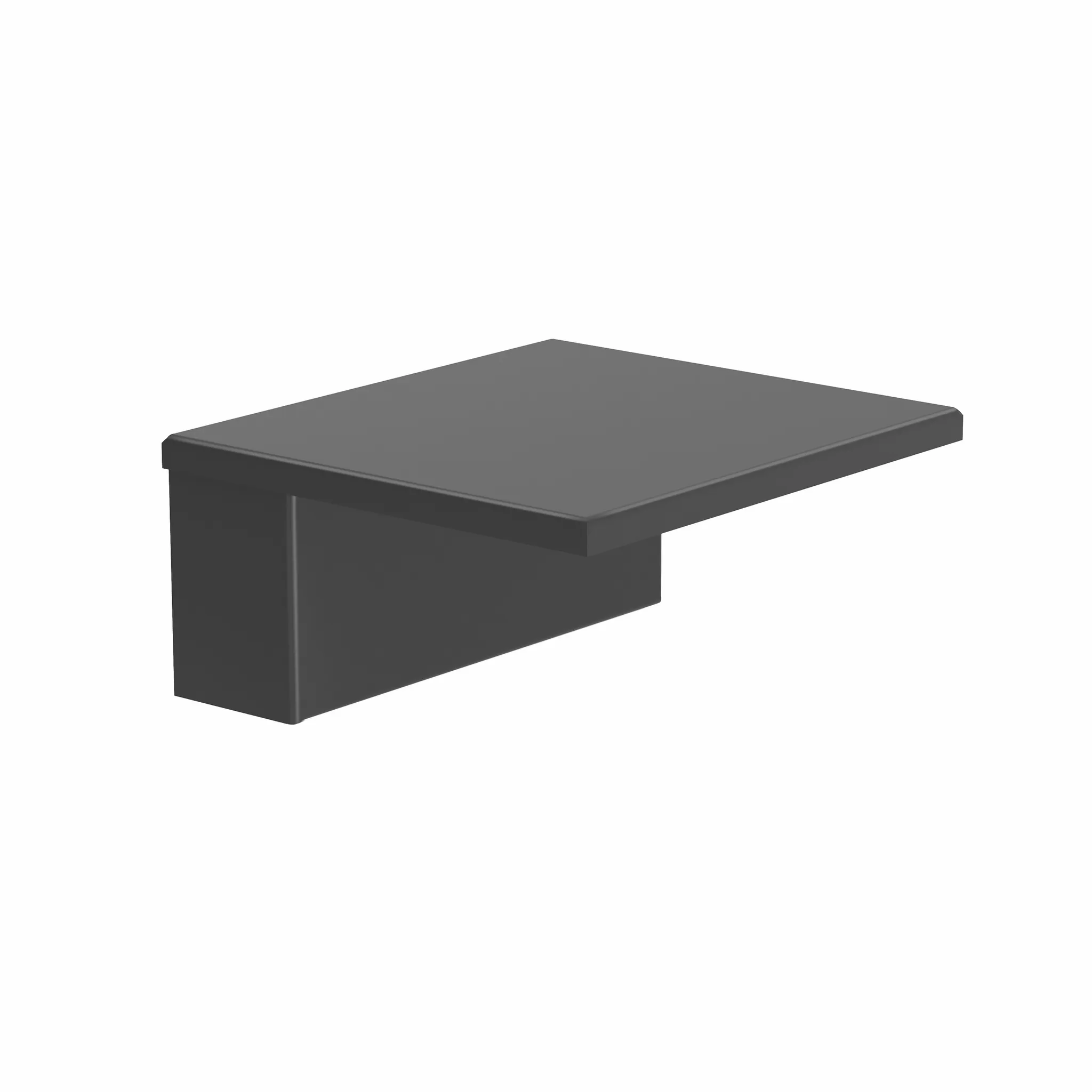 Kludi-ASANA Wasserfall-Auslauf für Badewannen, mattschwarz, DN 15, fester Auslauf, Durchfluss >45 l/min bei 3 bar, Ausladung 180 mm, G1/2