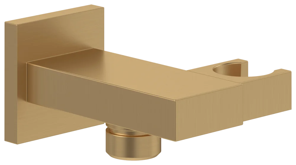 Villeroy & Boch Handbrausehalter Universal Showers, eckig, Brushed Gold, 45 x 68 x 87 mm