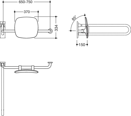 Rückenstütze Fb 90, WA 150mm,rechts zur Befest.an Wand-/SK-Griff reinweiß Rückenstütze Fb 90, WA 150mm,rechts zur Befest.an Wand-/SK-Griff reinweiß