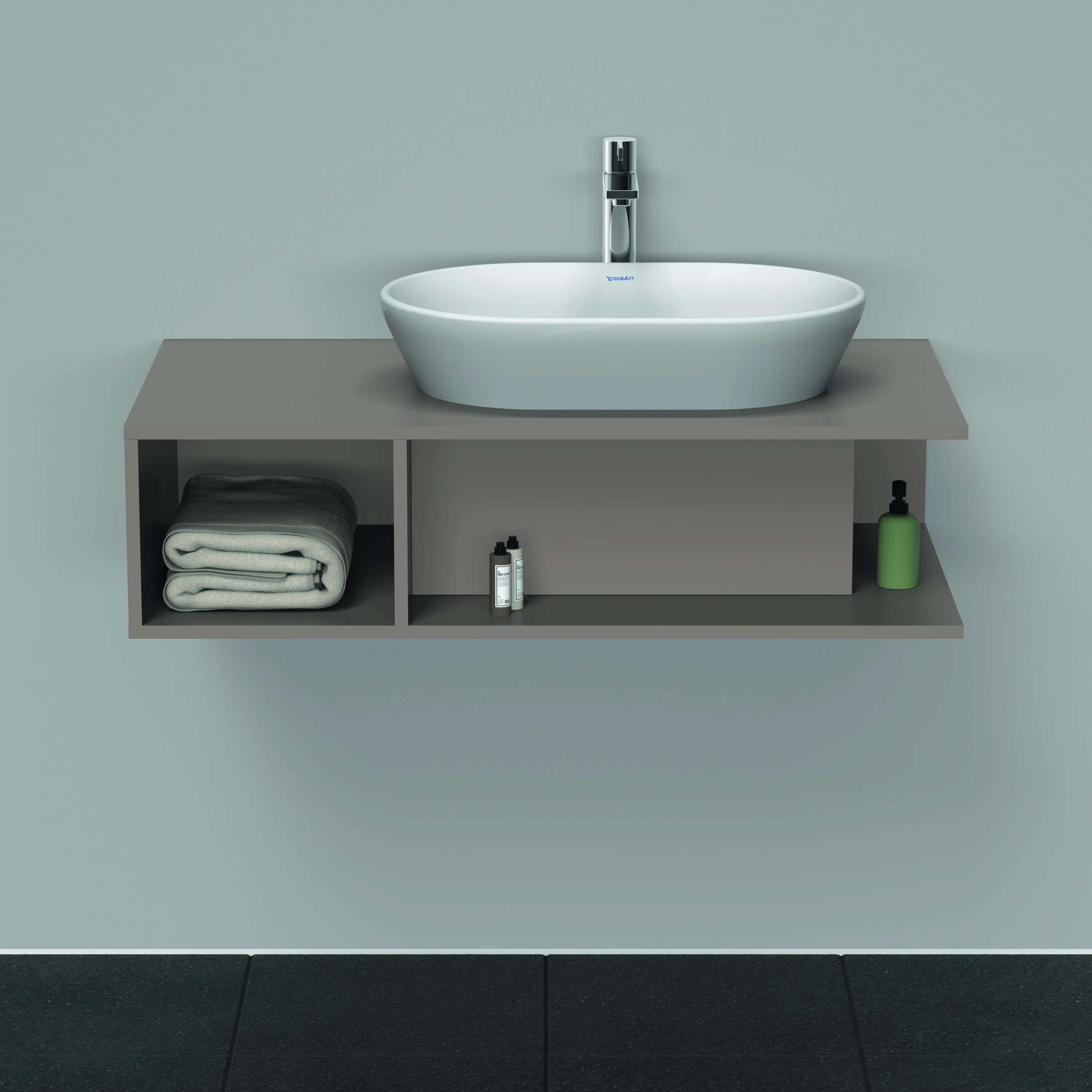 Duravit Waschtischunterschrank wandhängend „D-Neo“ 100 × 26 × 55 cm Basalt Matt Duravit Waschtischunterschrank wandhängend „D-Neo“ 100 × 26 × 55 cm Basalt Matt