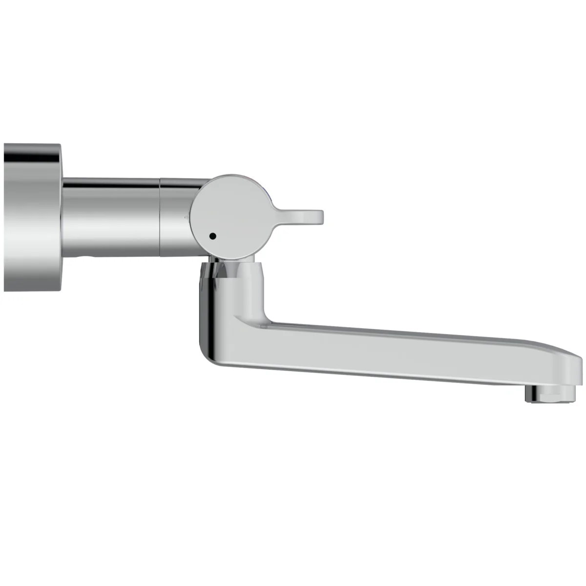 Ideal Standard Ceraplus Safe Wand-Waschtischthermostat, Chrom, Ausladung 257 mm, thermische Desinfektion, absperrbare S-Anschlüsse