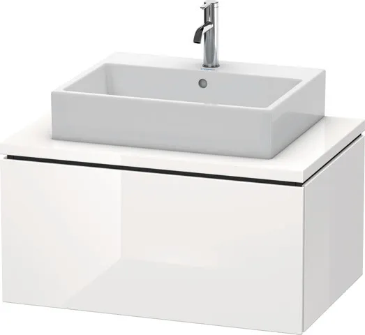 Duravit Waschtischunterschrank wandhängend „L-Cube“ 82 × 40 × 54,7 cm Weiß Hochglanz