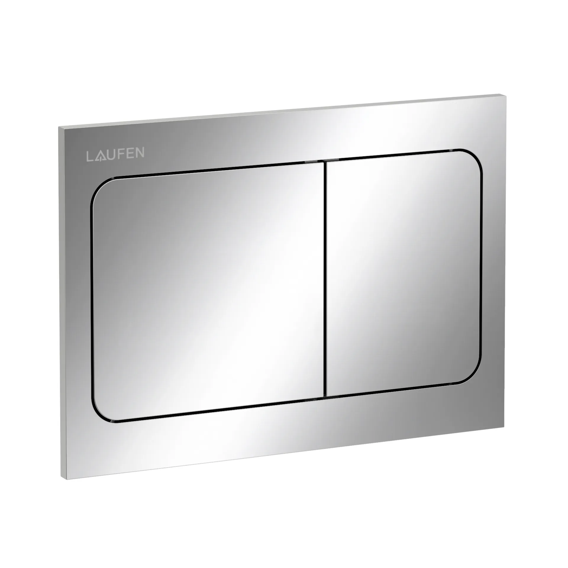 Betätigungsplatte AIR INEO 203x145x6, aus Kunsstoff, für Frontbetätigung oder Betätigung von oben, für Unterputz-Spülkasten mit Dual-Flush 2-Mengen-Spülsystem, auch für flächenbündigen Einbau geeignet, weiß