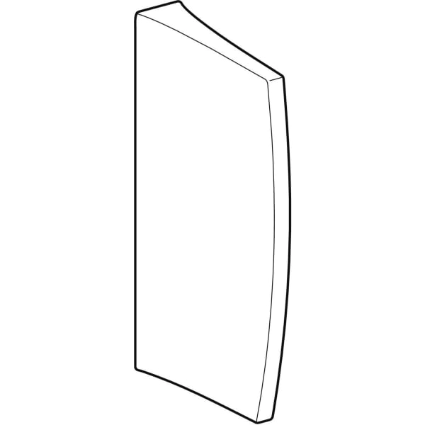 Urinaltrennwand: L=40cm, B=10cm, H=70cm, weiß