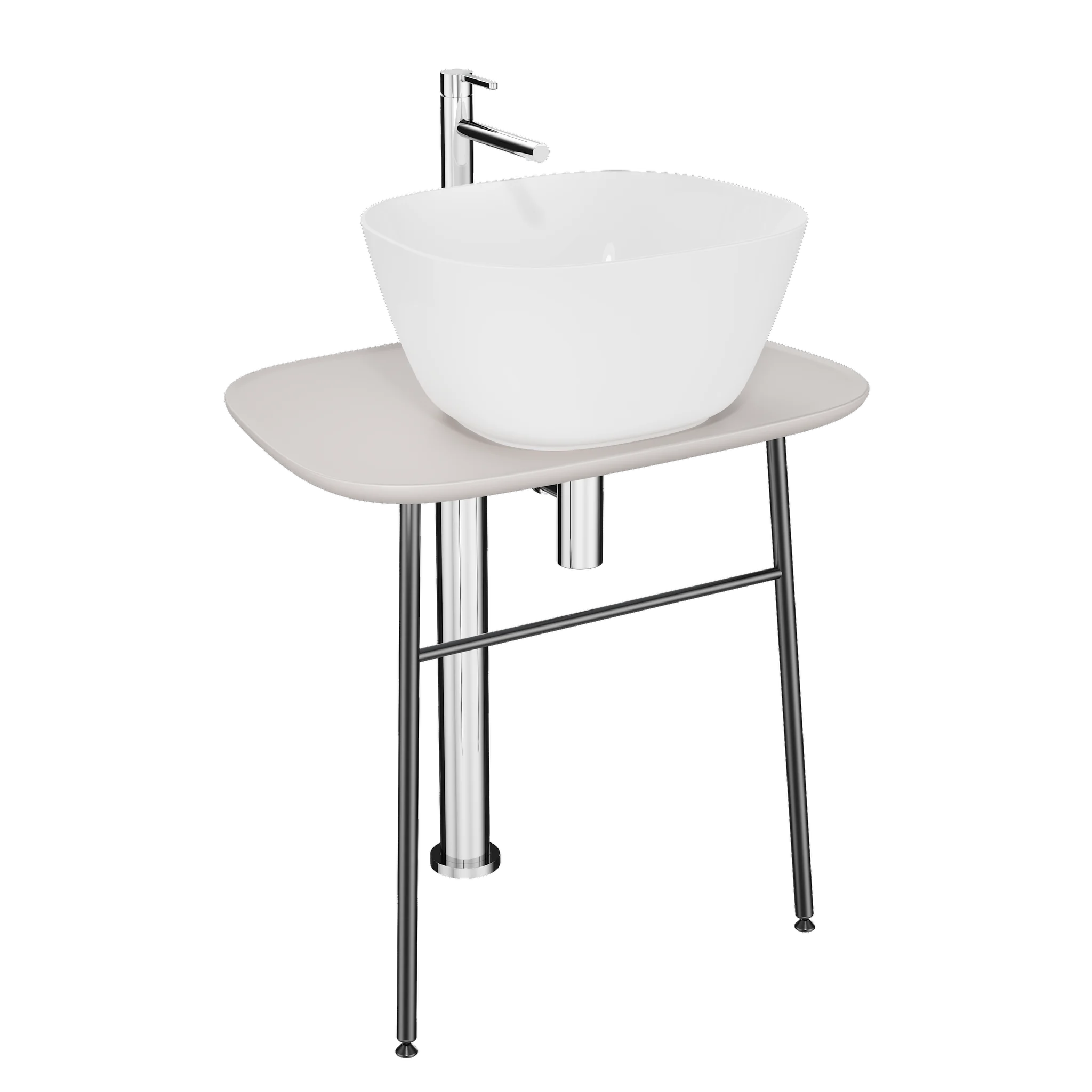 VitrA Plural Waschtischunterbau flach freistehend Sandbeige Matt, Breite 69 cm, Höhe 66 cm