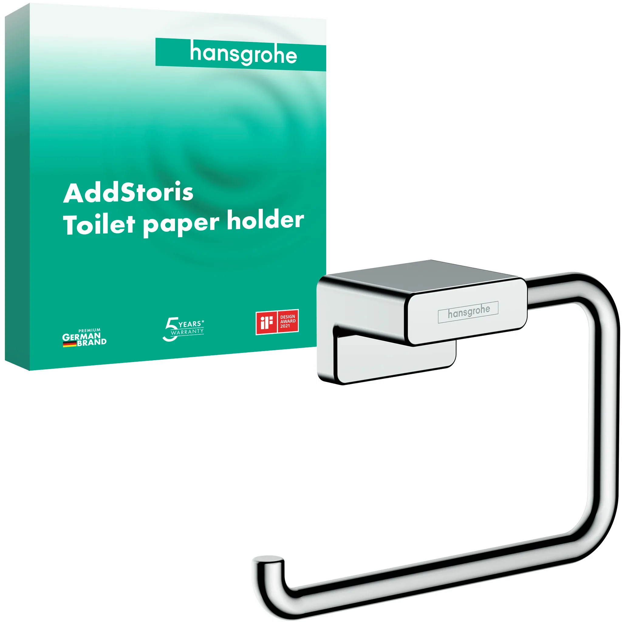 Hansgrohe AddStoris Q Toilettenpapierhalter, Chrom Hansgrohe AddStoris Q Toilettenpapierhalter, Chrom
