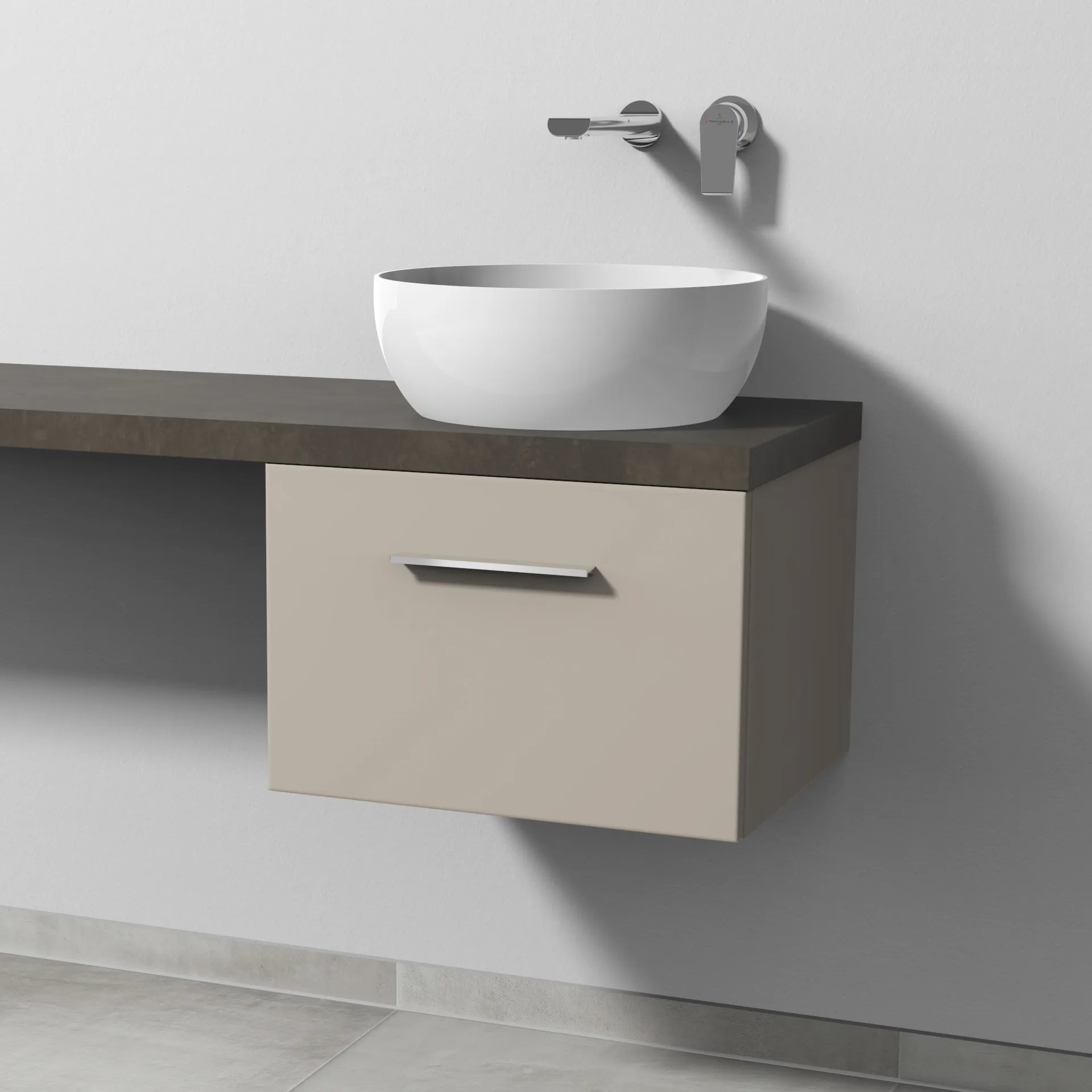 Sanipa Waschtischunterschrank „2morrow“ 500 × 340 × 420 mm in Kaschmir (matt)