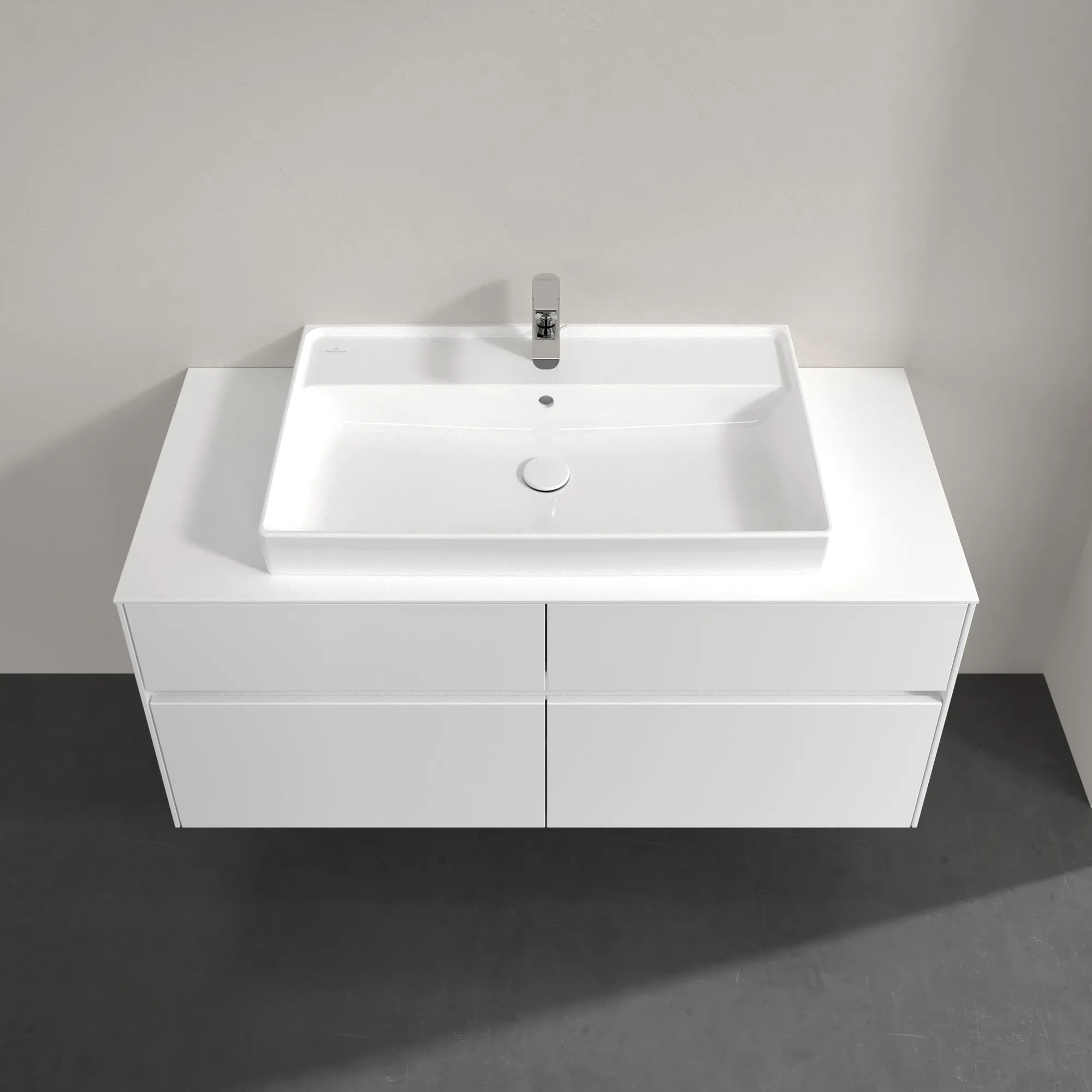Villeroy & Boch Collaro Waschbeckenunterschrank 1200x548x500mm Glossy White