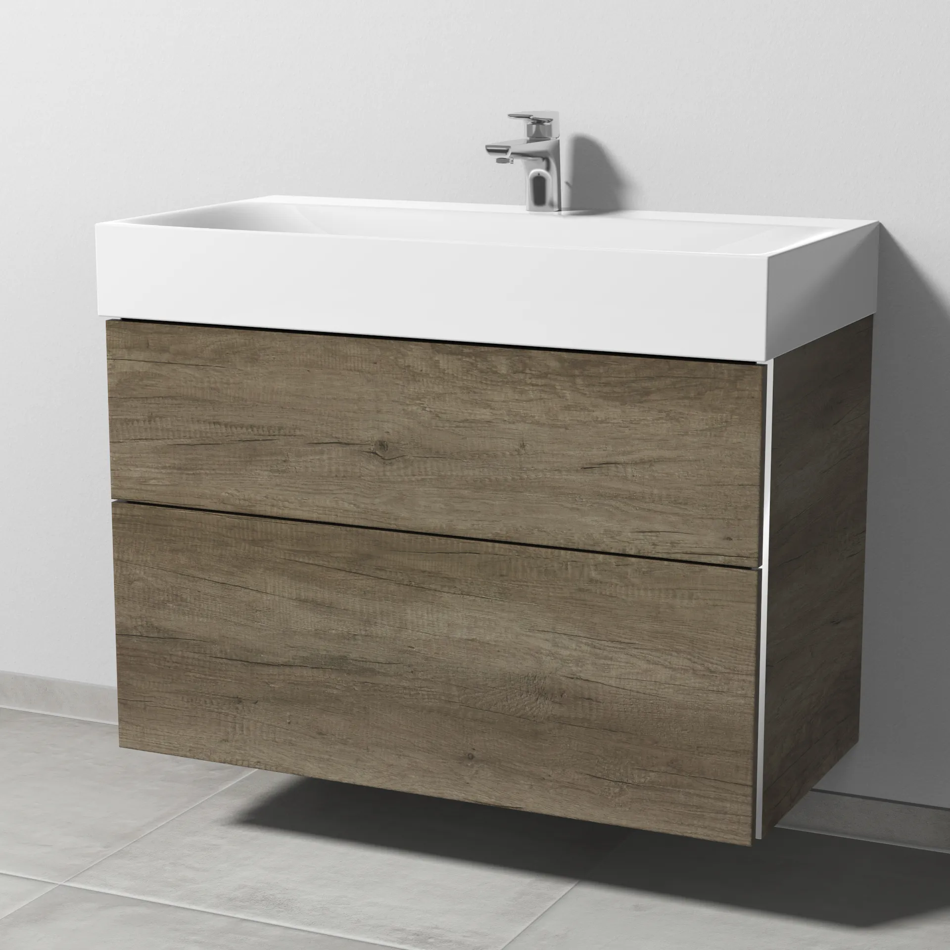Waschtischunterbau mit Auszügen 3way (BR456) 582x890x452 Anthrazit-Matt