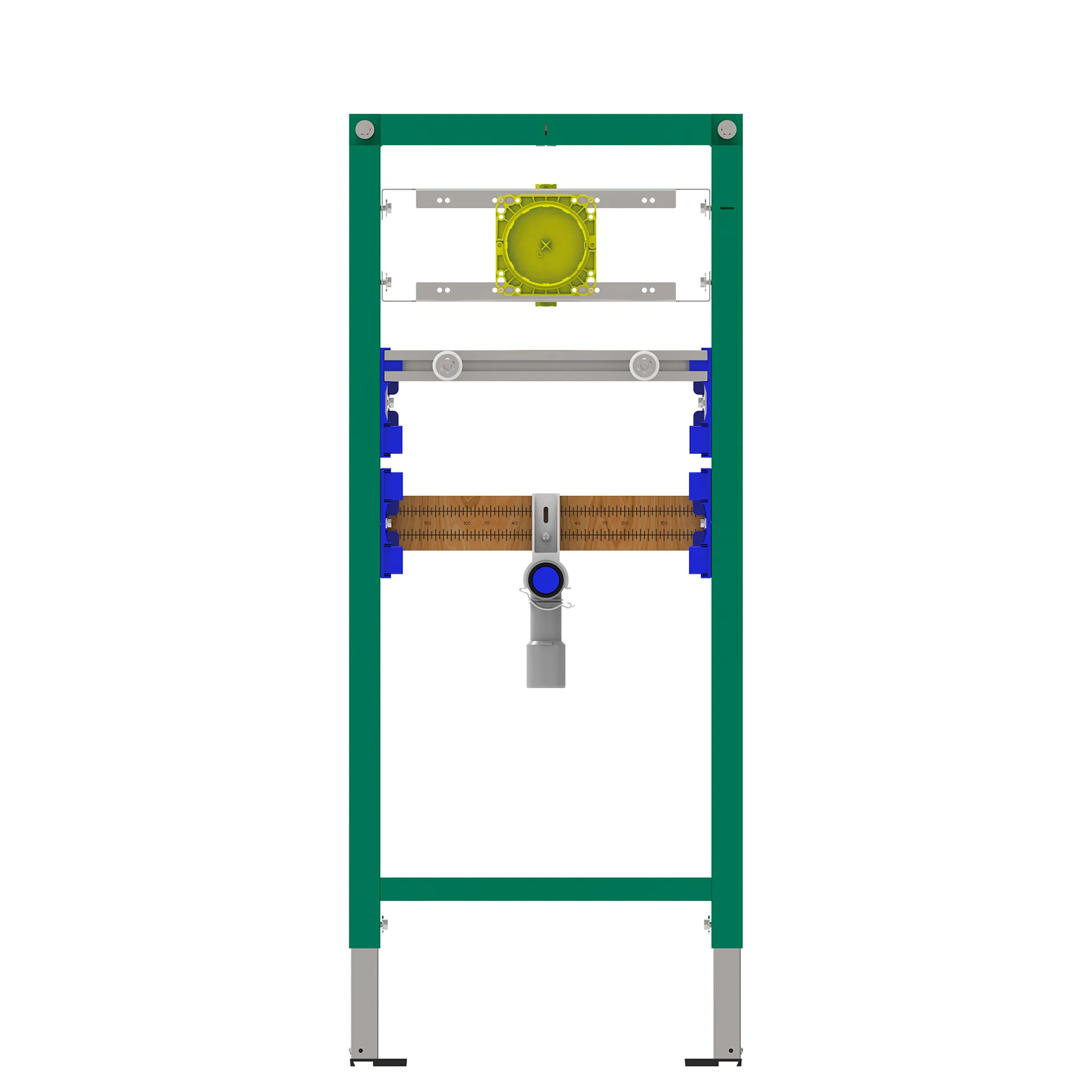 Installationselement INEOLINK für Waschtisch mit Traverse für UP-Armatur, selbstragender, pulverbeschichteter Stahlrahmen für Trocken- und Massivbau für Vor- und Inwandinstallation, Füße selbsthemmend, höhenverstellbar und drehbar Installationselement INEOLINK für Waschtisch mit Traverse für UP-Armatur, selbstragender, pulverbeschichteter Stahlrahmen für Trocken- und Massivbau für Vor- und Inwandinstallation, Füße selbsthemmend, höhenverstellbar und drehbar