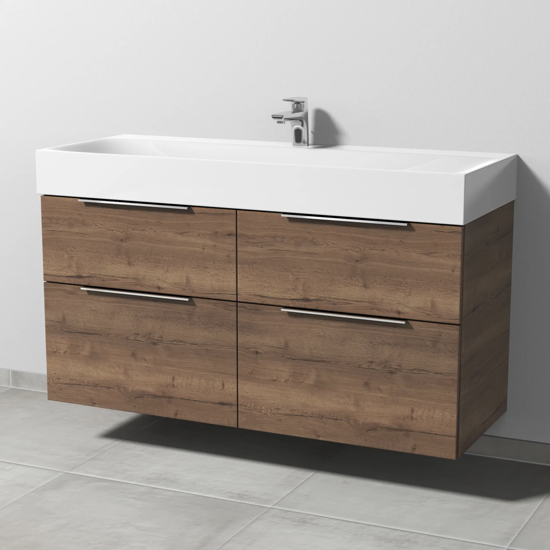 Sanipa Waschtischunterschrank „3way“ passend zu Stahl-Email-Waschtische Silenio von Kaldewei 1190 × 582 × 452 mm in Eiche Tabak Sanipa Waschtischunterschrank „3way“ passend zu Stahl-Email-Waschtische Silenio von Kaldewei 1190 × 582 × 452 mm in Eiche Tabak