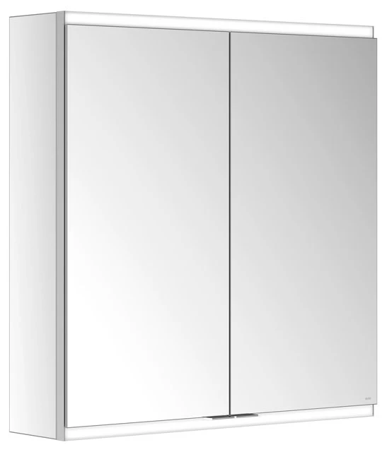 KEUCO Wandvorbau Spiegelschrank 2-türig „Royal Modular 2.0“ in Silber (eloxiert), Aufputz, mit Beleuchtung, mit Steckdosen 700 × 700 × 160 mm KEUCO Wandvorbau Spiegelschrank 2-türig „Royal Modular 2.0“ in Silber (eloxiert), Aufputz, mit Beleuchtung, mit Steckdosen 700 × 700 × 160 mm