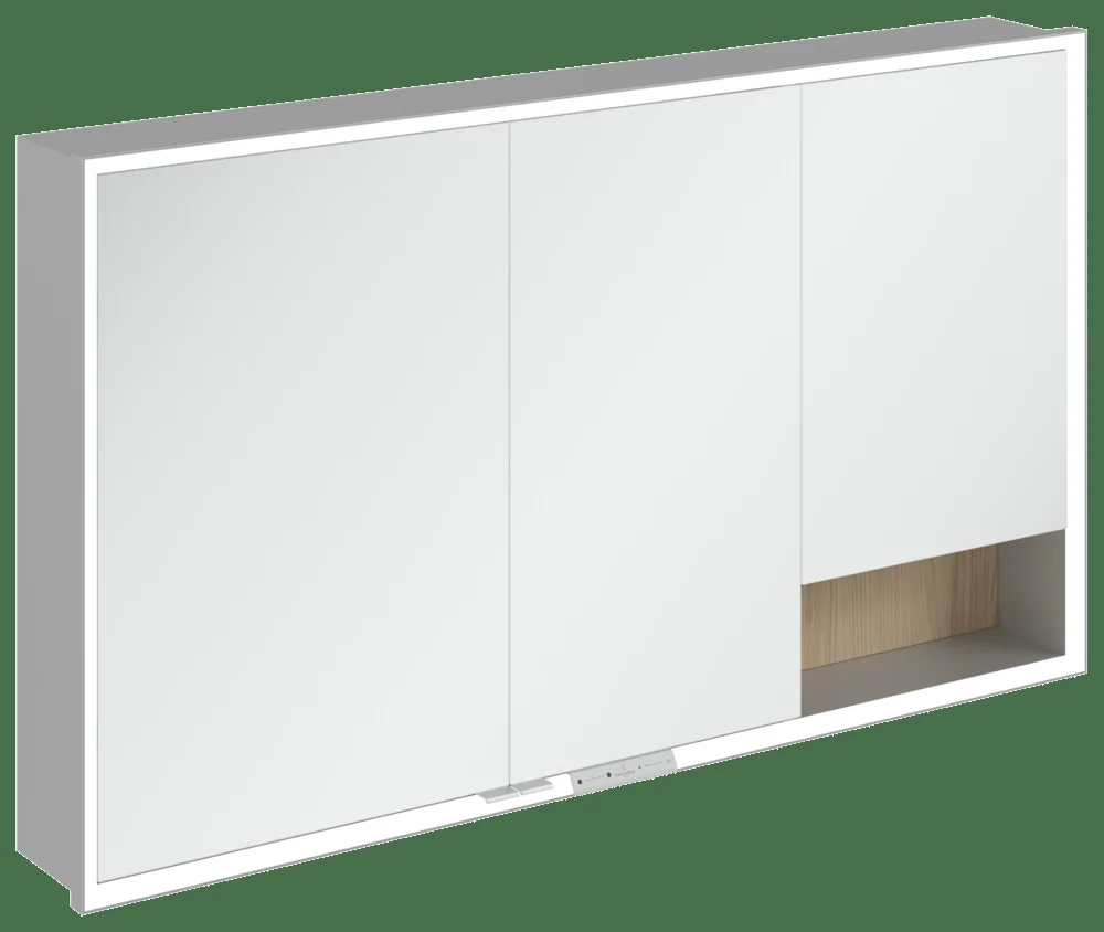 Villeroy & Boch Einbau-Spiegelschrank My View+ A48213, 1300 x 750 x 168 mm, mit Beleuchtung, Nordic Oak Villeroy & Boch Einbau-Spiegelschrank My View+ A48213, 1300 x 750 x 168 mm, mit Beleuchtung, Nordic Oak