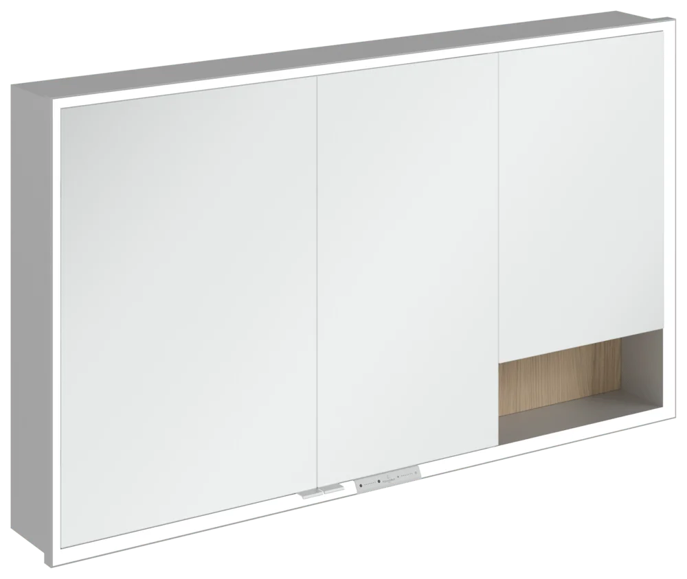 Villeroy & Boch Einbau-Spiegelschrank My View+ A48213, 1300 x 750 x 168 mm, mit Beleuchtung, Nordic Oak