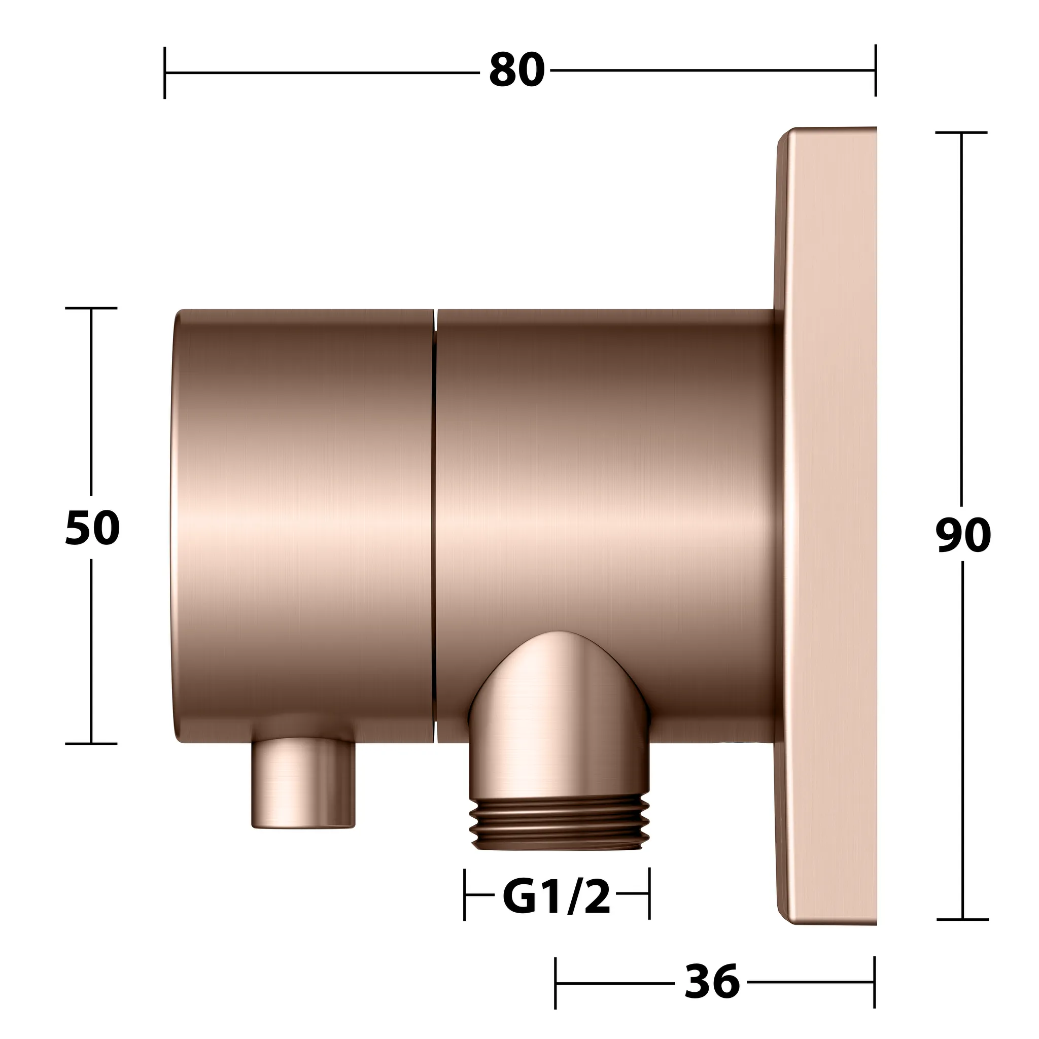IXMO 2-Wege Umstellventil UP DN15 IXMO Comfort, eckig Rotgold geb. IXMO 2-Wege Umstellventil UP DN15 IXMO Comfort, eckig Rotgold geb.