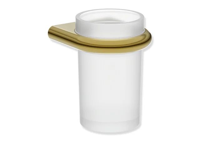 HEWI Glasbecher mit Halter Serie 480, PVD gold glänzend, 85 x 110 x 92 mm, Wandmontage HEWI Glasbecher mit Halter Serie 480, PVD gold glänzend, 85 x 110 x 92 mm, Wandmontage