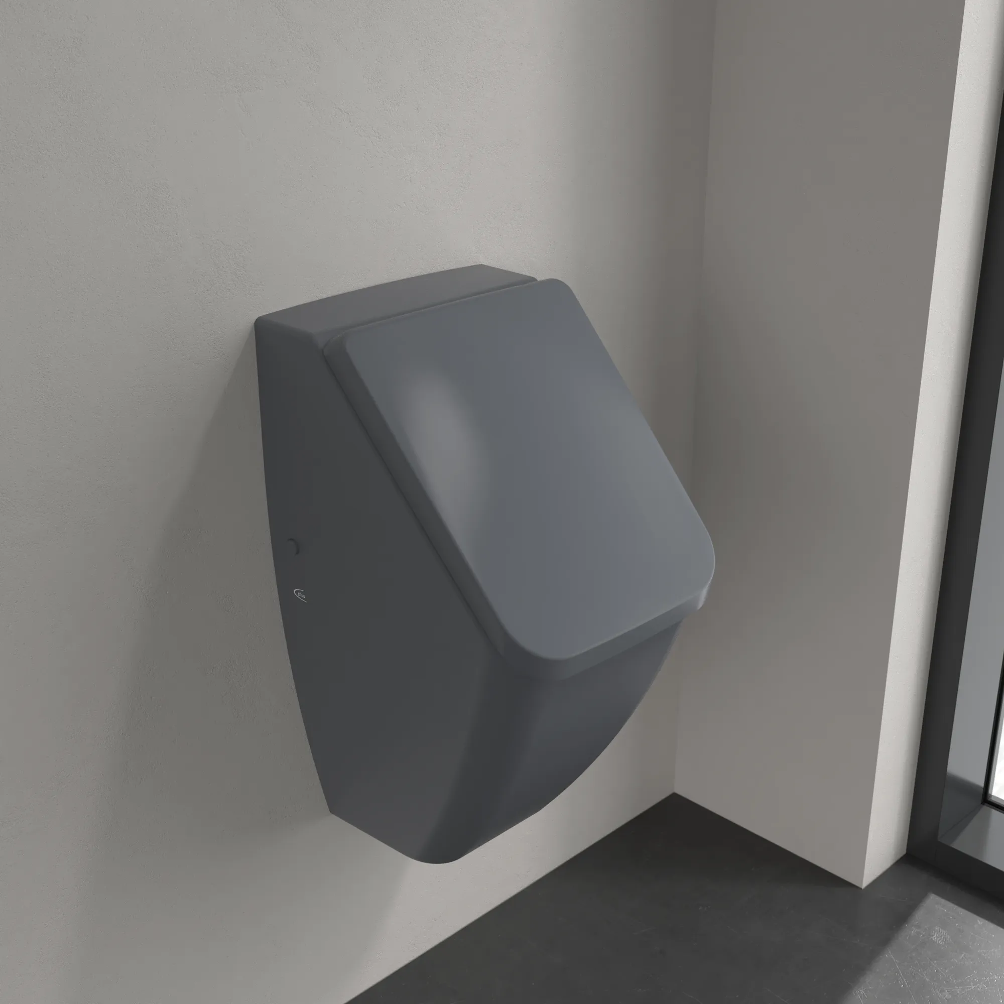 Absaug-Urinal DirectFlush „Venticello“, Befestigung verdeckt, ohne Zielobjekt, Zulauf verdeckt 28,5 × 32 × 54,5 cm in Graphite Absaug-Urinal DirectFlush „Venticello“, Befestigung verdeckt, ohne Zielobjekt, Zulauf verdeckt 28,5 × 32 × 54,5 cm in Graphite