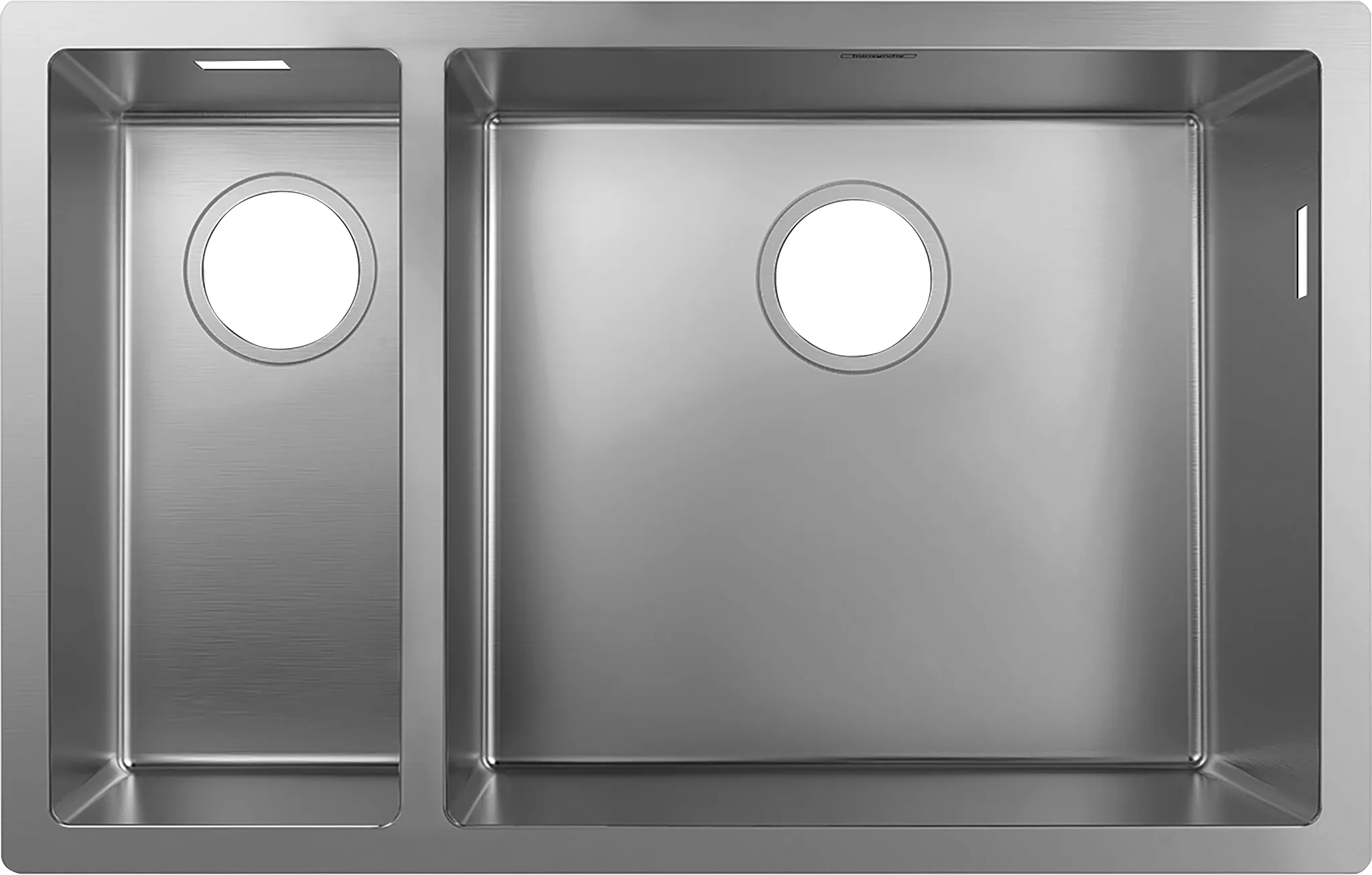 Hansgrohe S71 S719-U655 Unterbauspüle 180⁄450, Edelstahl Hansgrohe S71 S719-U655 Unterbauspüle 180⁄450, Edelstahl